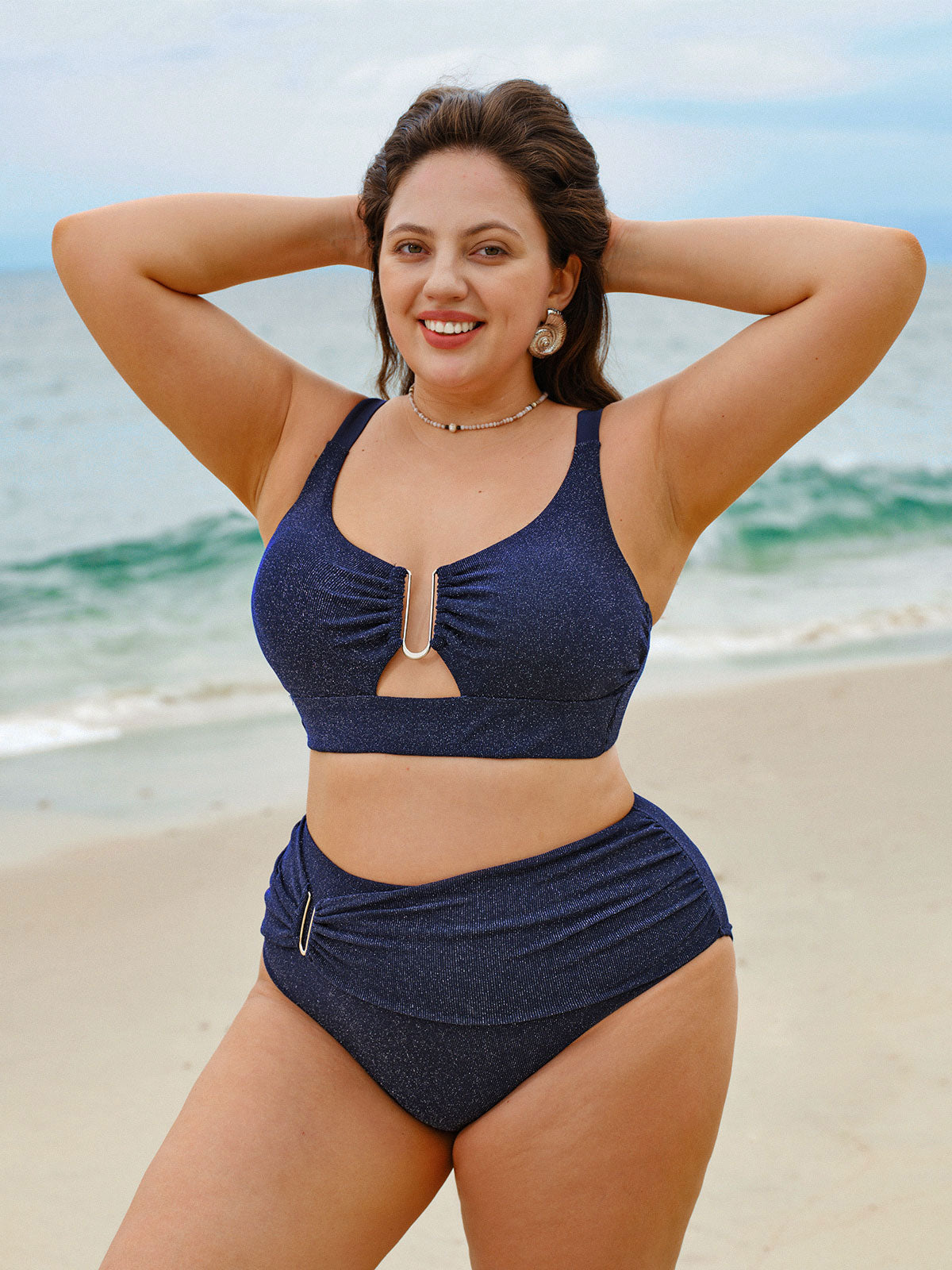 Women Knitted Nylon Bikini Tops Sustainable Plus Size Bikinis - BERLOOK