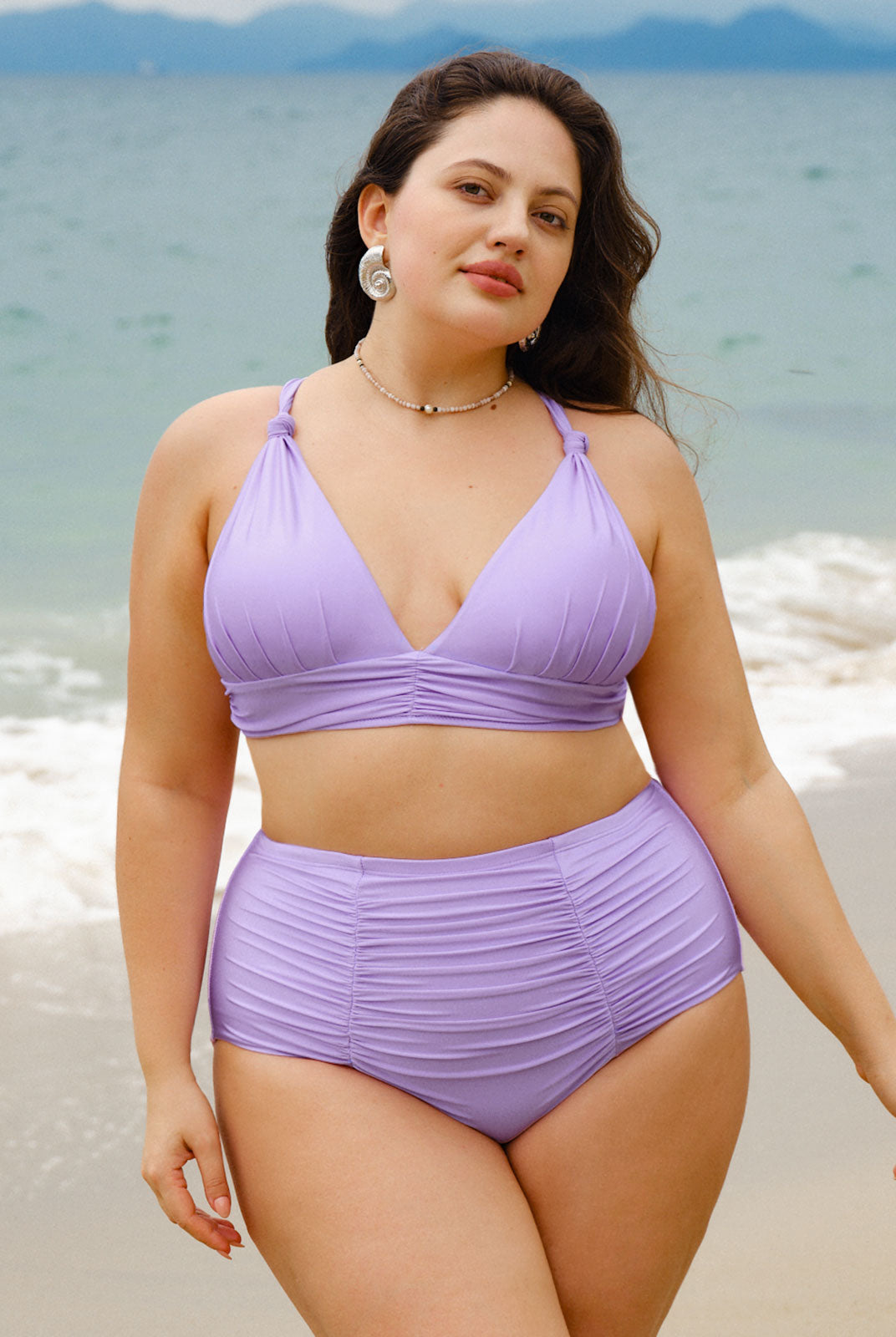 Women Knitted Nylon Bikini Tops Sustainable Plus Size Bikinis - BERLOOK