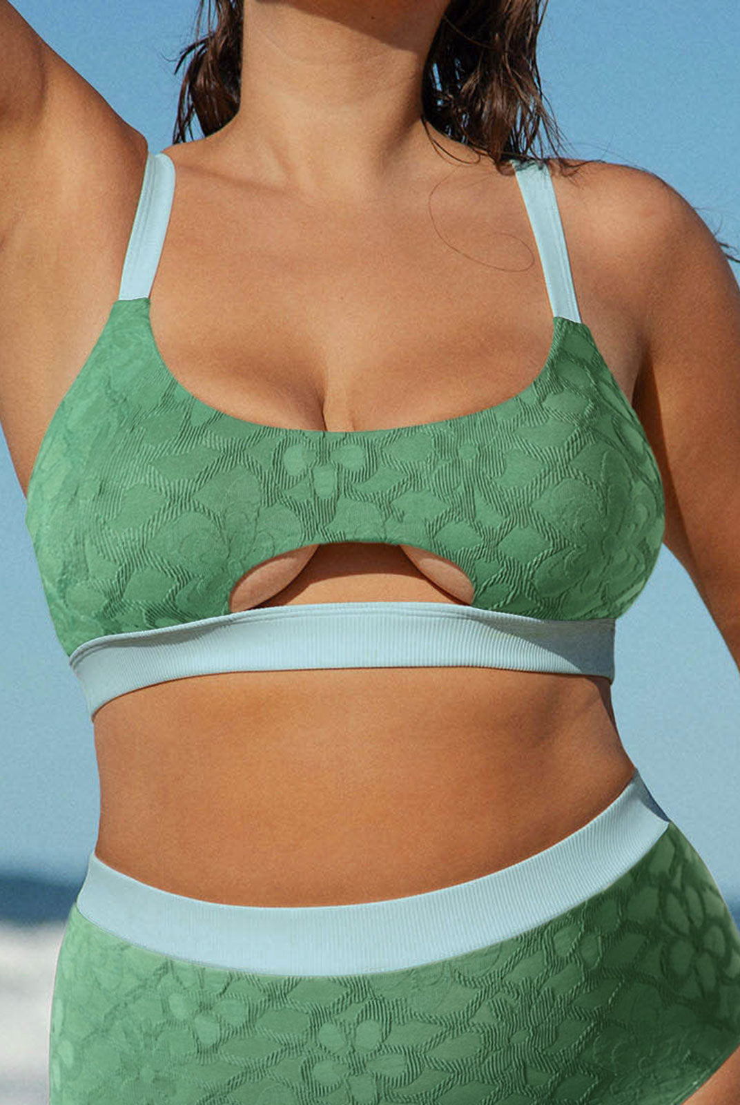 Women Knitted Nylon Bikini Tops Sustainable Plus Size Bikinis - BERLOOK