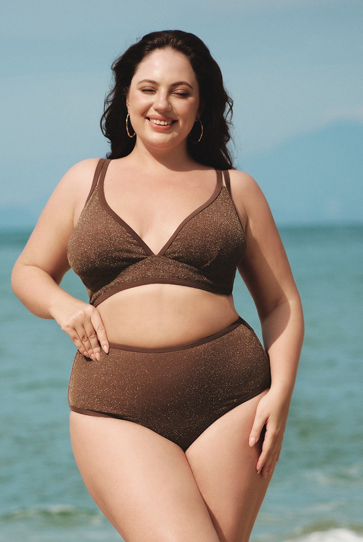 Women Knitted Nylon Bikini Tops Sustainable Plus Size Bikinis - BERLOOK