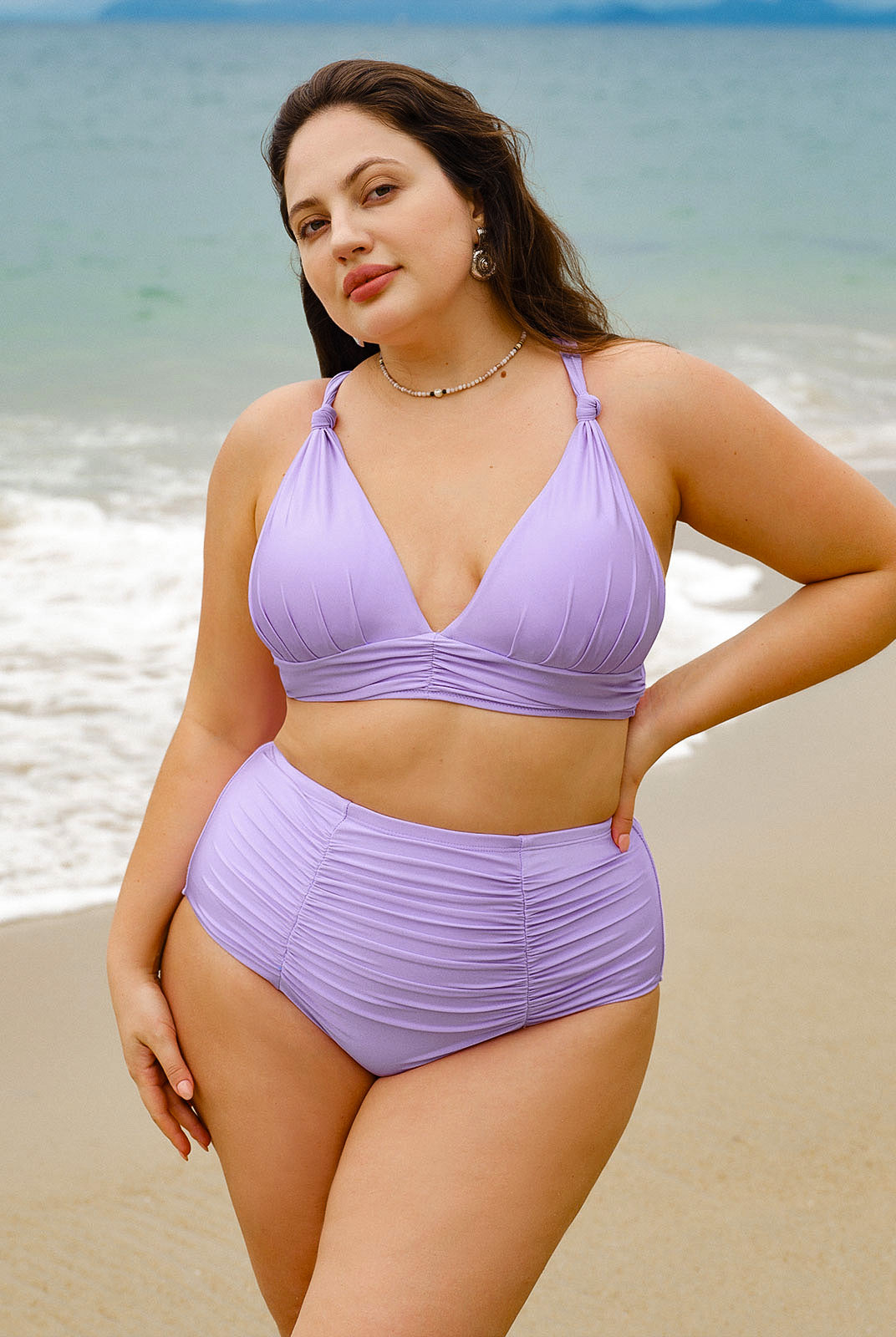 Women Knitted Nylon Bikini Tops Sustainable Plus Size Bikinis - BERLOOK