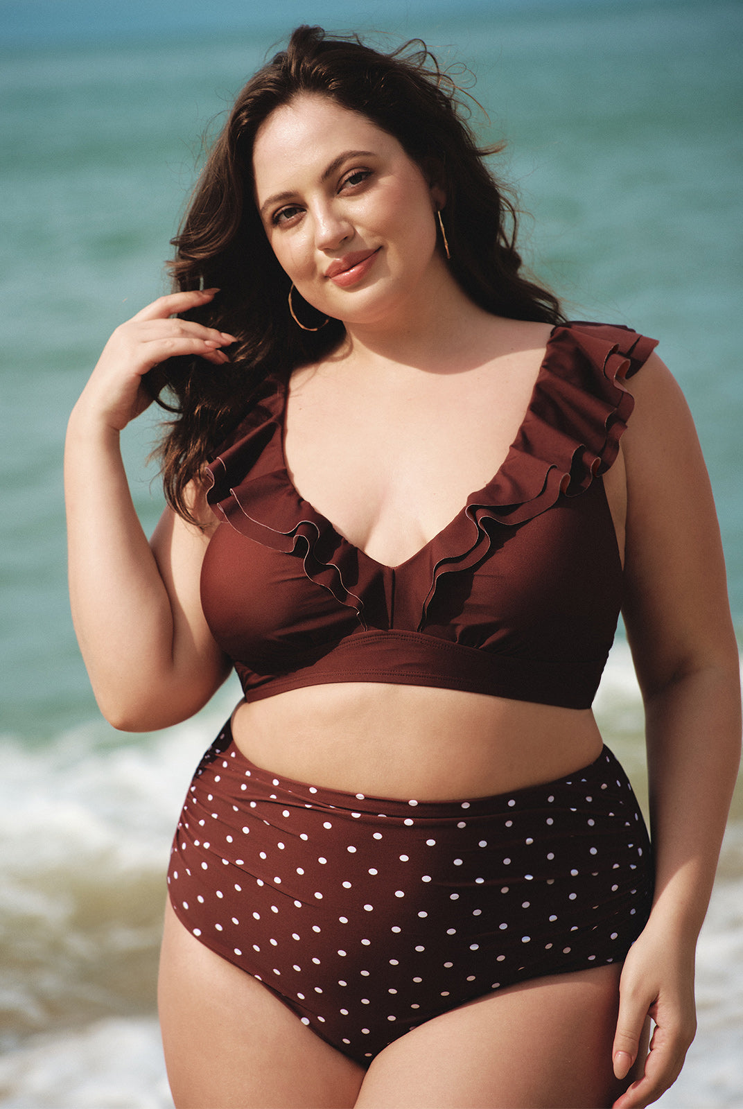Women Knitted Nylon Bikini Tops Sustainable Plus Size Bikinis - BERLOOK