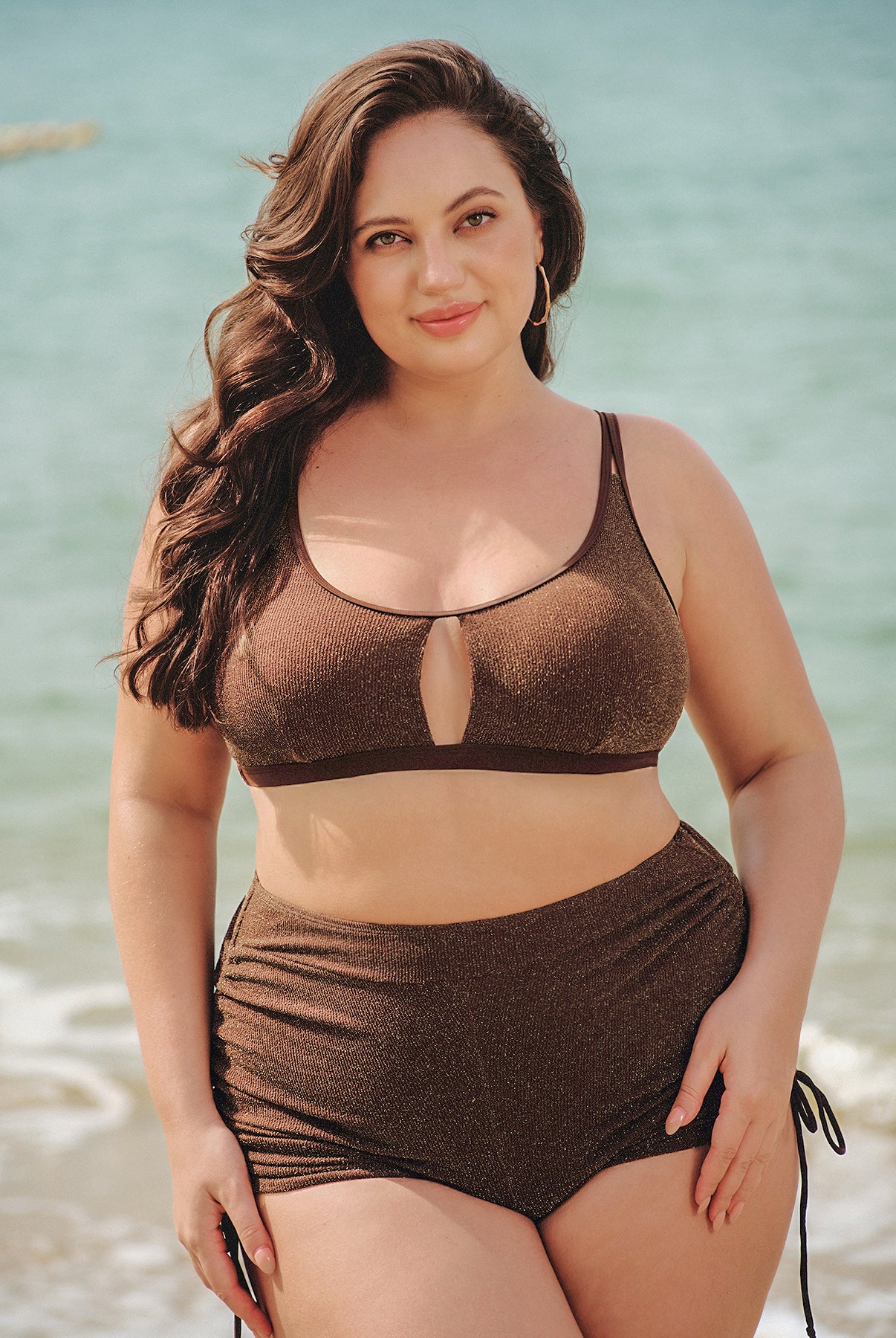 Women Knitted Nylon Bikini Tops Sustainable Plus Size Bikinis - BERLOOK