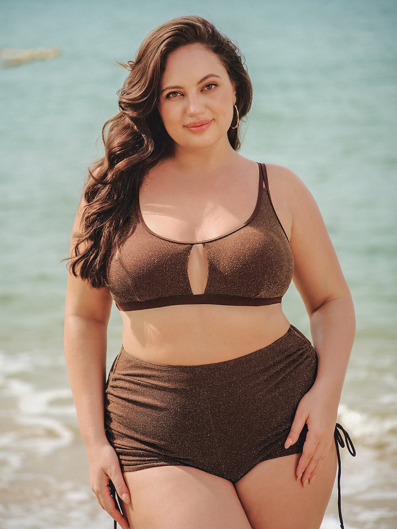 Women Knitted Nylon Bikini Tops Sustainable Plus Size Bikinis - BERLOOK