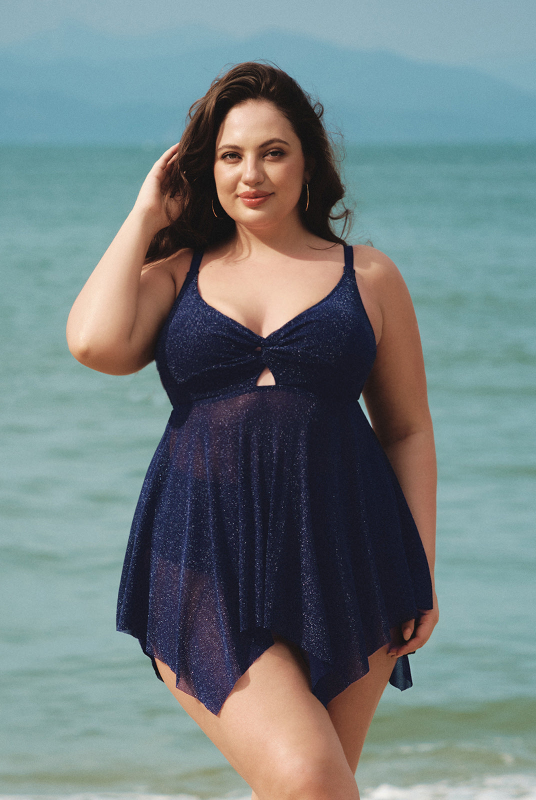 Women Knitted Nylon Bikini Tops Tankini Tops Sustainable Plus Size Tankinis - BERLOOK
