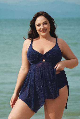 Women Knitted Nylon Bikini Tops Tankini Tops Sustainable Plus Size Tankinis - BERLOOK