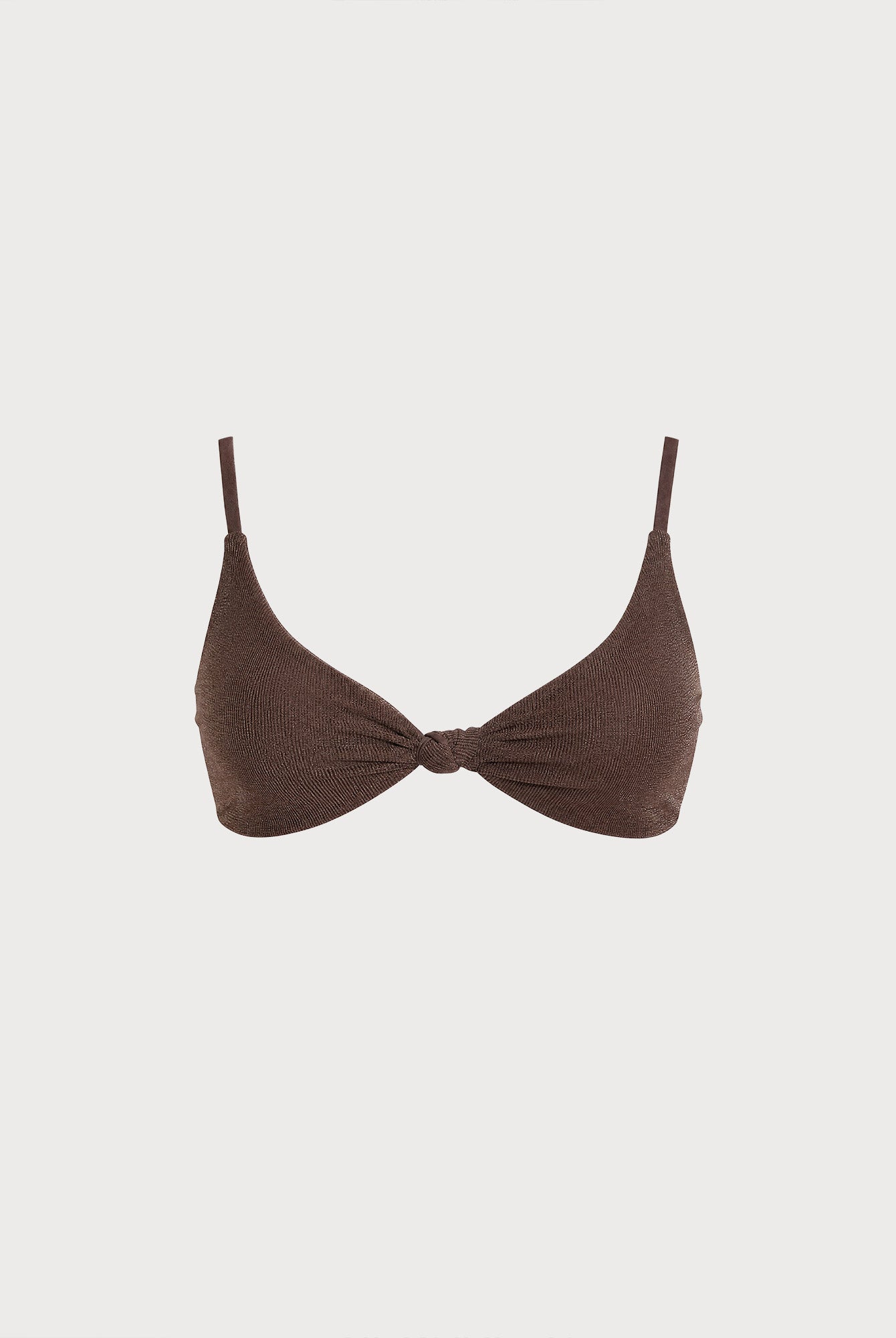 Women Knitted Nylon Bikinis Brown Sustainable Bikinis - BERLOOK