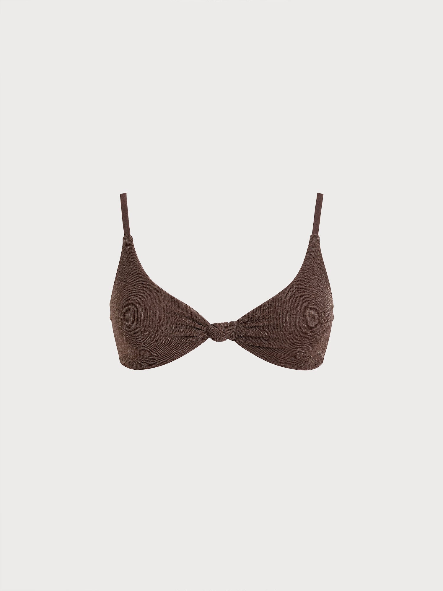 Women Knitted Nylon Bikinis Brown Sustainable Bikinis - BERLOOK