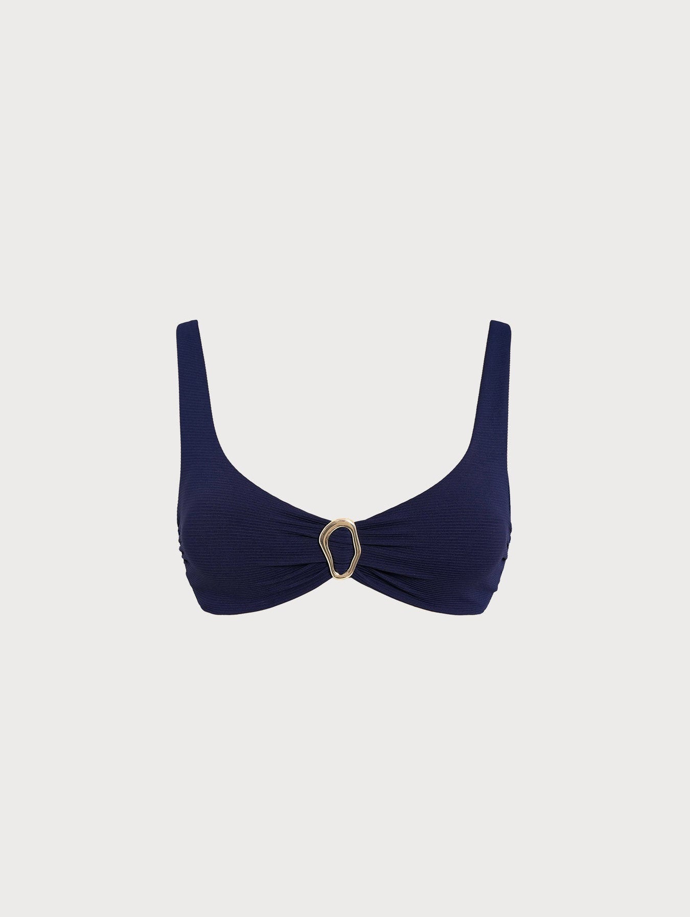 Women Knitted Nylon Bikinis Navy Sustainable Bikinis - BERLOOK