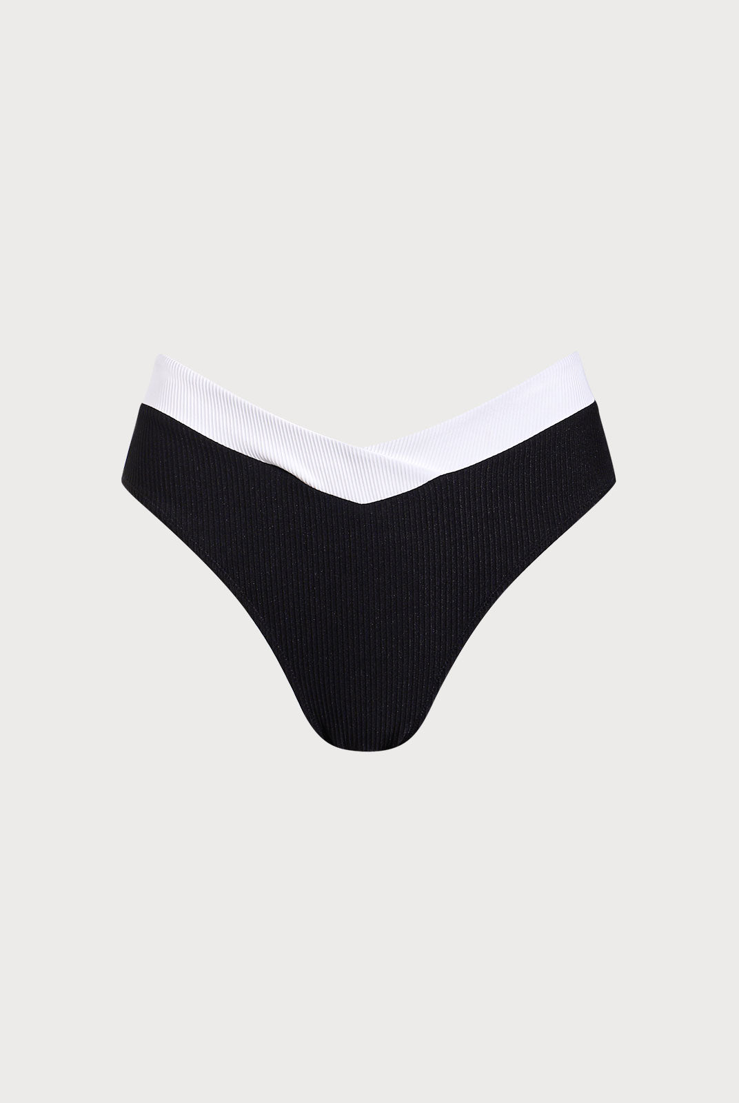 Women Knitted Nylon blended Bikini Bottoms Black Sustainable Bikinis - BERLOOK