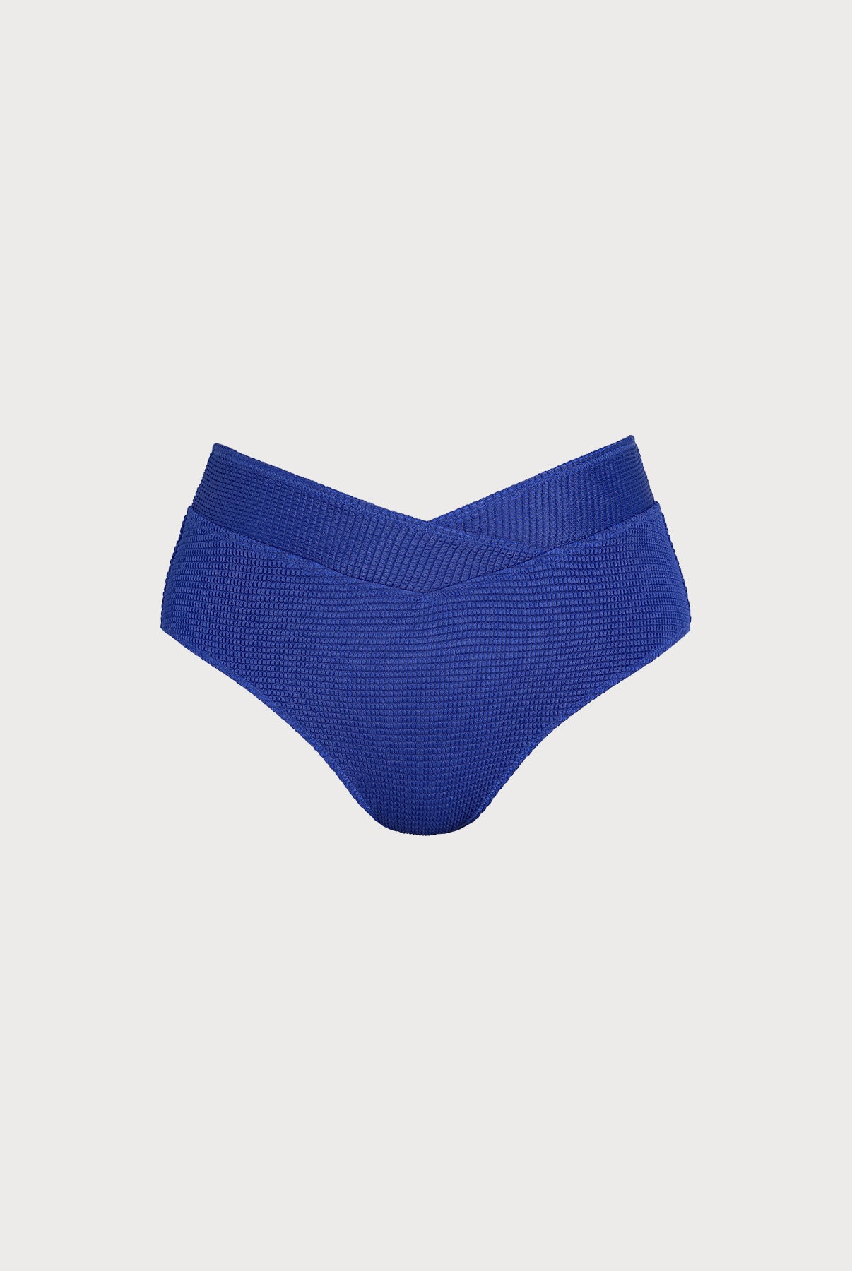 Women Knitted Nylon blended Bikini Bottoms Blue Sustainable Plus Size Bikinis - BERLOOK