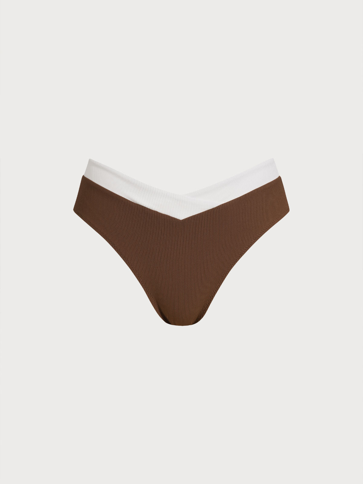 Women Knitted Nylon blended Bikini Bottoms Brown Sustainable Bikinis - BERLOOK