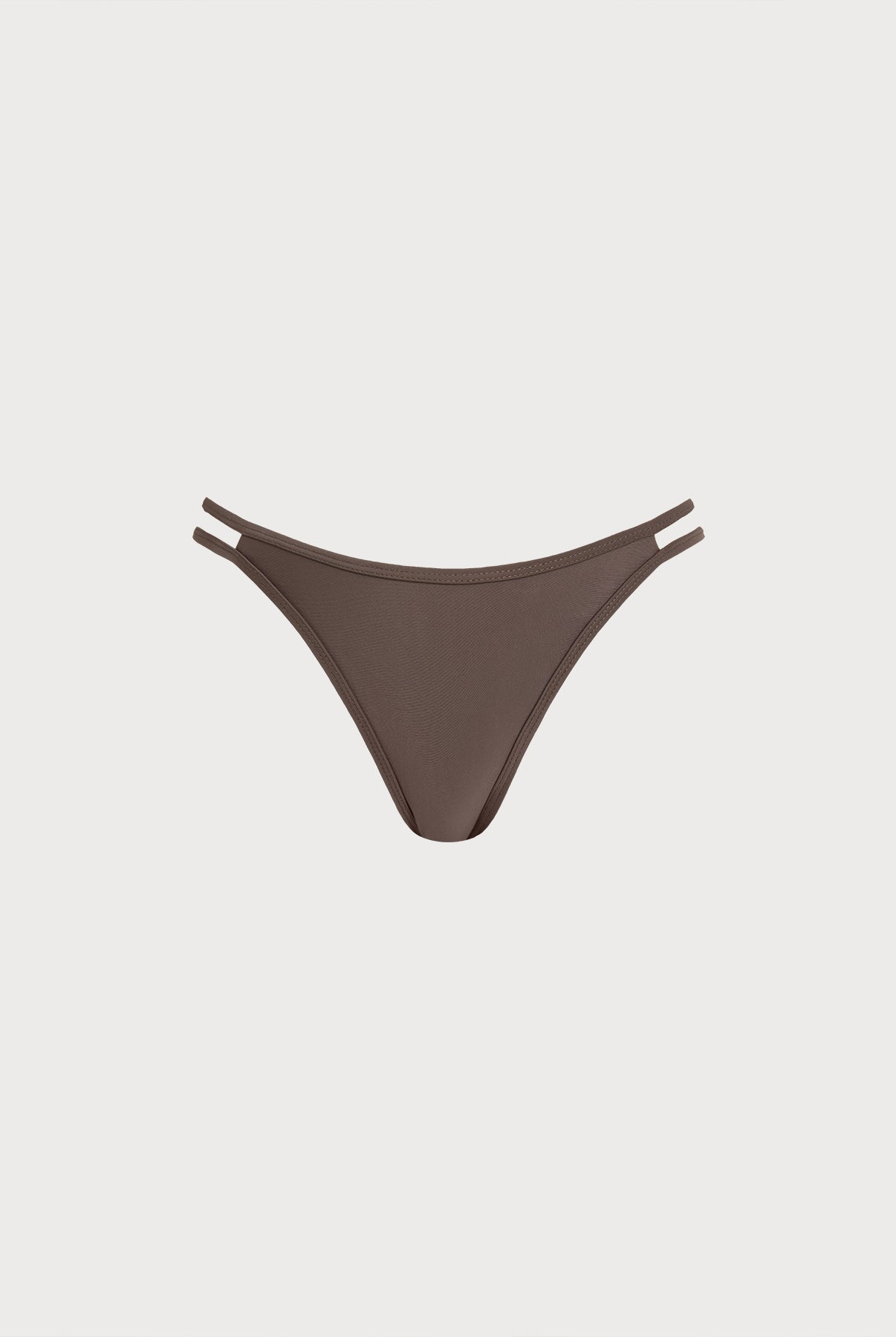 Women Knitted Nylon blended Bikini Bottoms Dark Coffee Sustainable Bikinis - BERLOOK