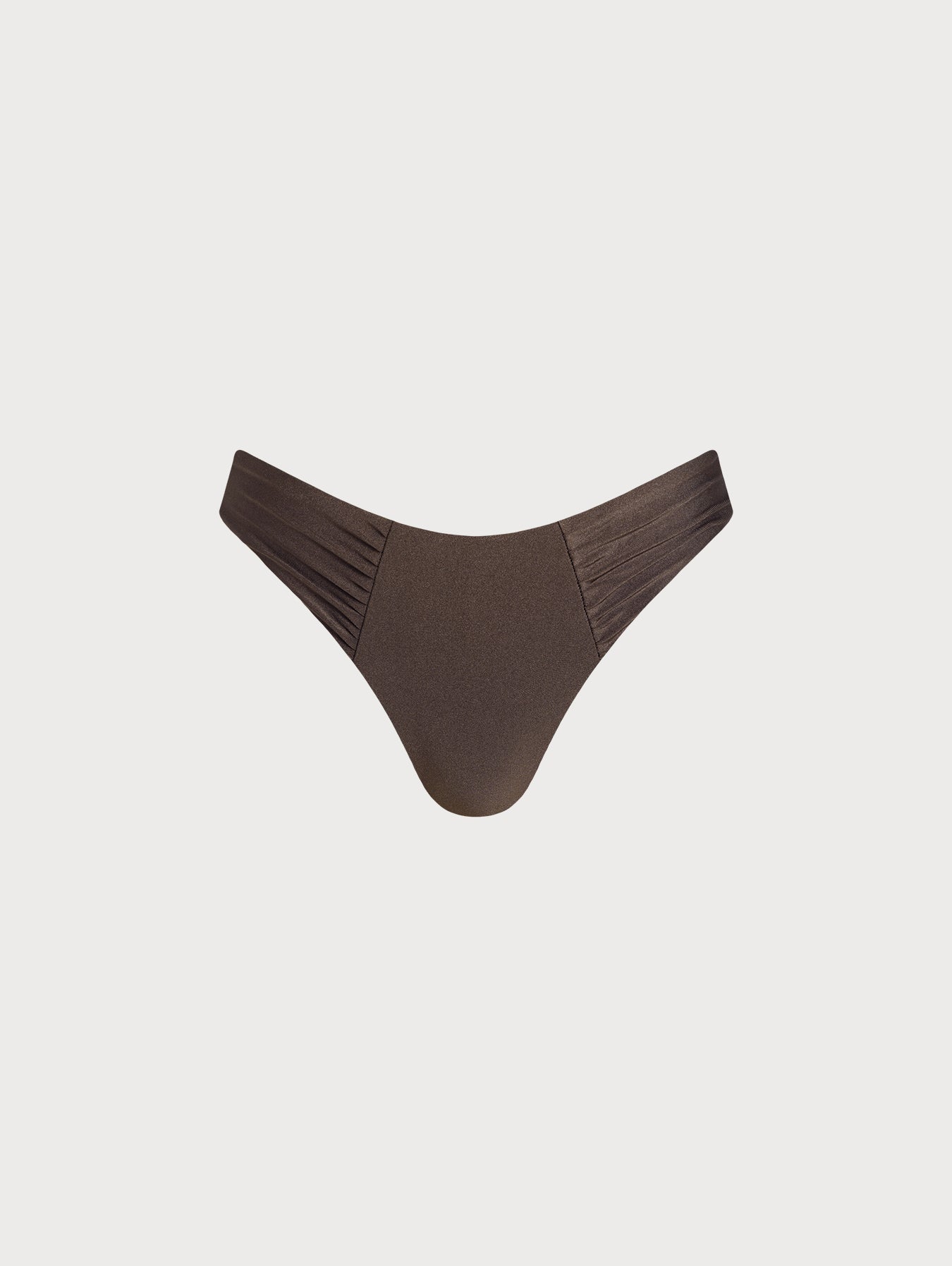 Women Knitted Nylon Blended Bikini Bottoms Dark Coffee Sustainable Bikinis - BERLOOK