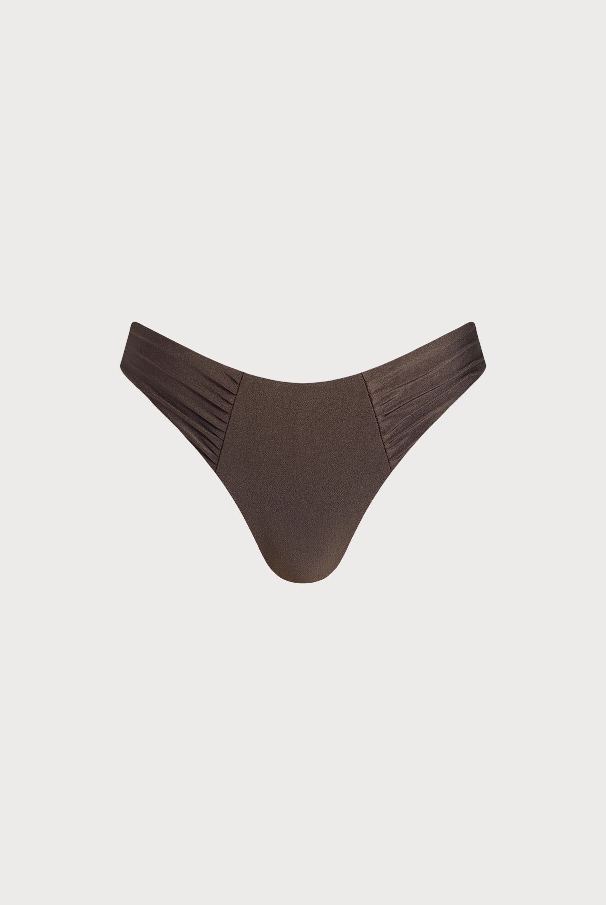 Women Knitted Nylon Blended Bikini Bottoms Dark Coffee Sustainable Bikinis - BERLOOK