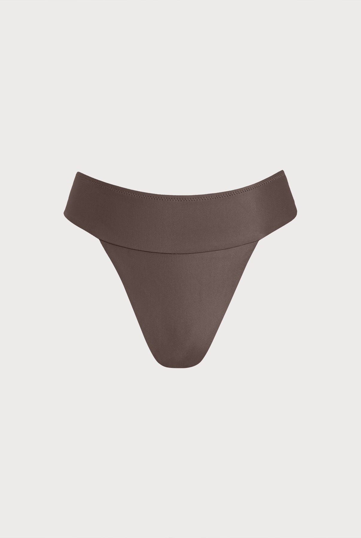 Women Knitted Nylon blended Bikini Bottoms Dark Coffee Sustainable Bikinis - BERLOOK