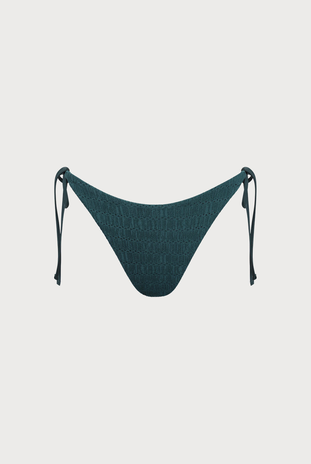 Women Knitted Nylon blended Bikini Bottoms Dark Green Sustainable Bikinis - BERLOOK