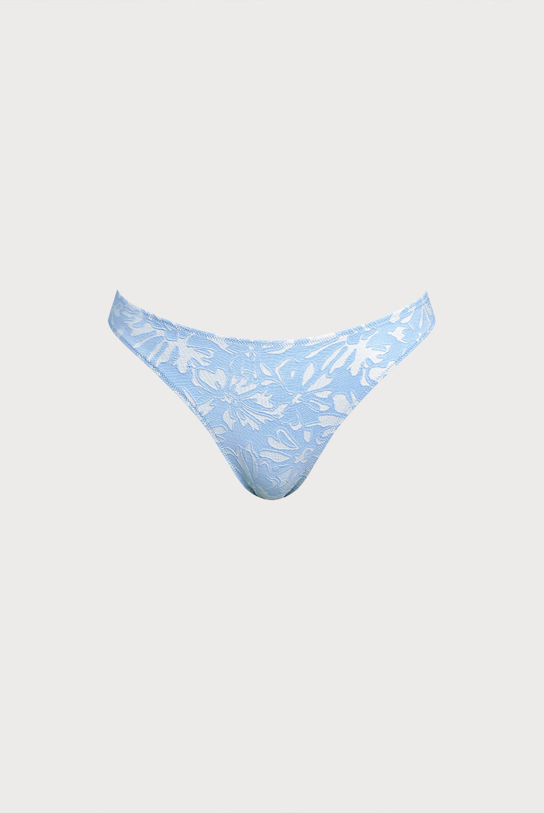 Women Knitted Nylon blended Bikini Bottoms Light Blue Sustainable Bikinis - BERLOOK