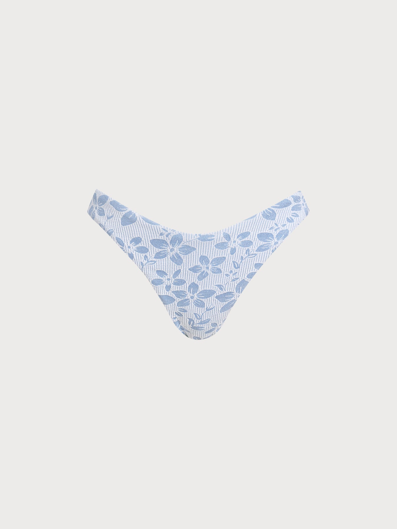 Women Knitted Nylon blended Bikini Bottoms Light Blue Sustainable Bikinis - BERLOOK