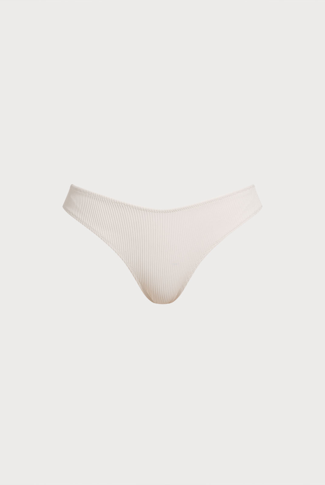 Women Knitted Nylon blended Bikini Bottoms Off White Sustainable Bikinis - BERLOOK
