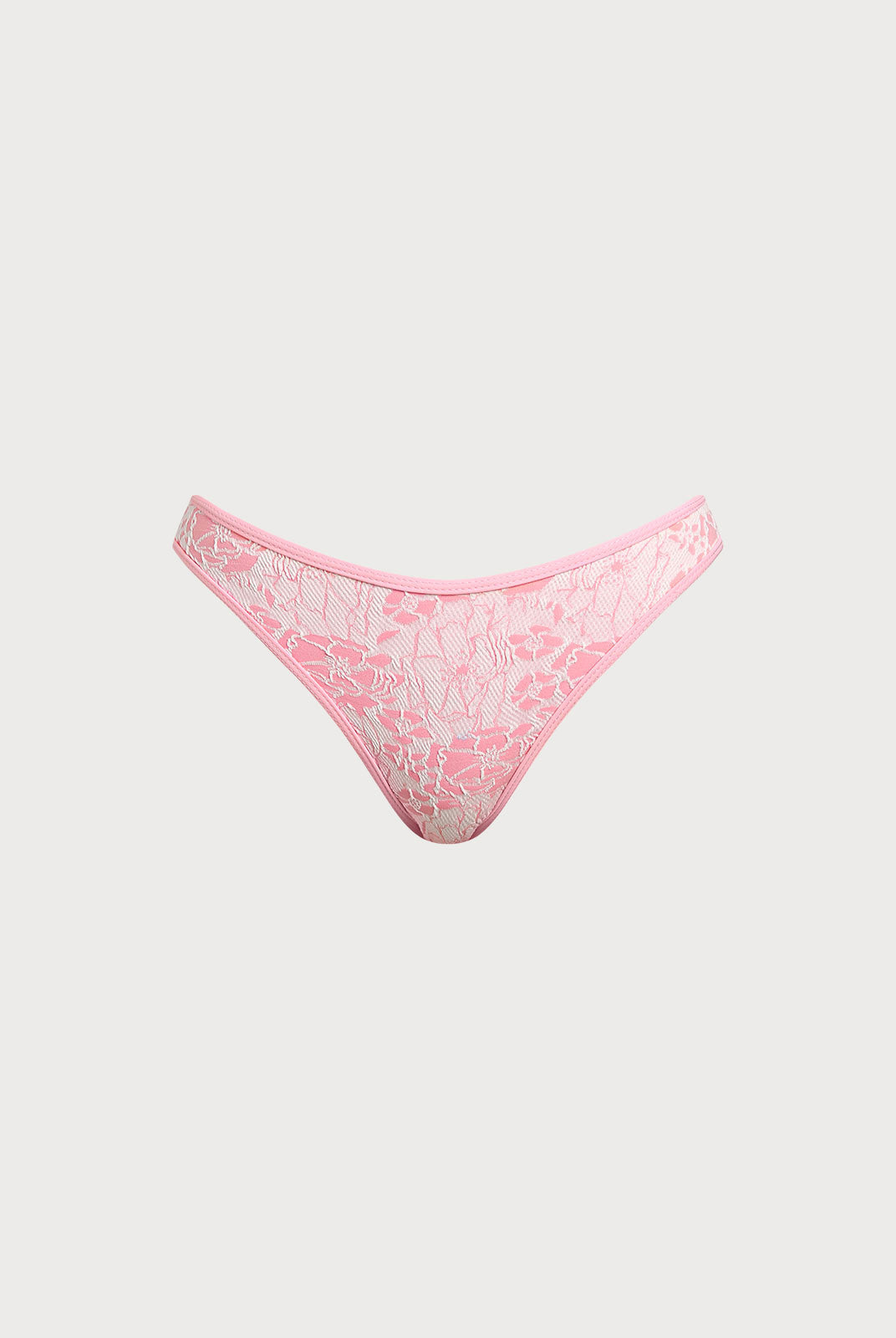 Women Knitted Nylon blended Bikini Bottoms Pink Sustainable Bikinis - BERLOOK