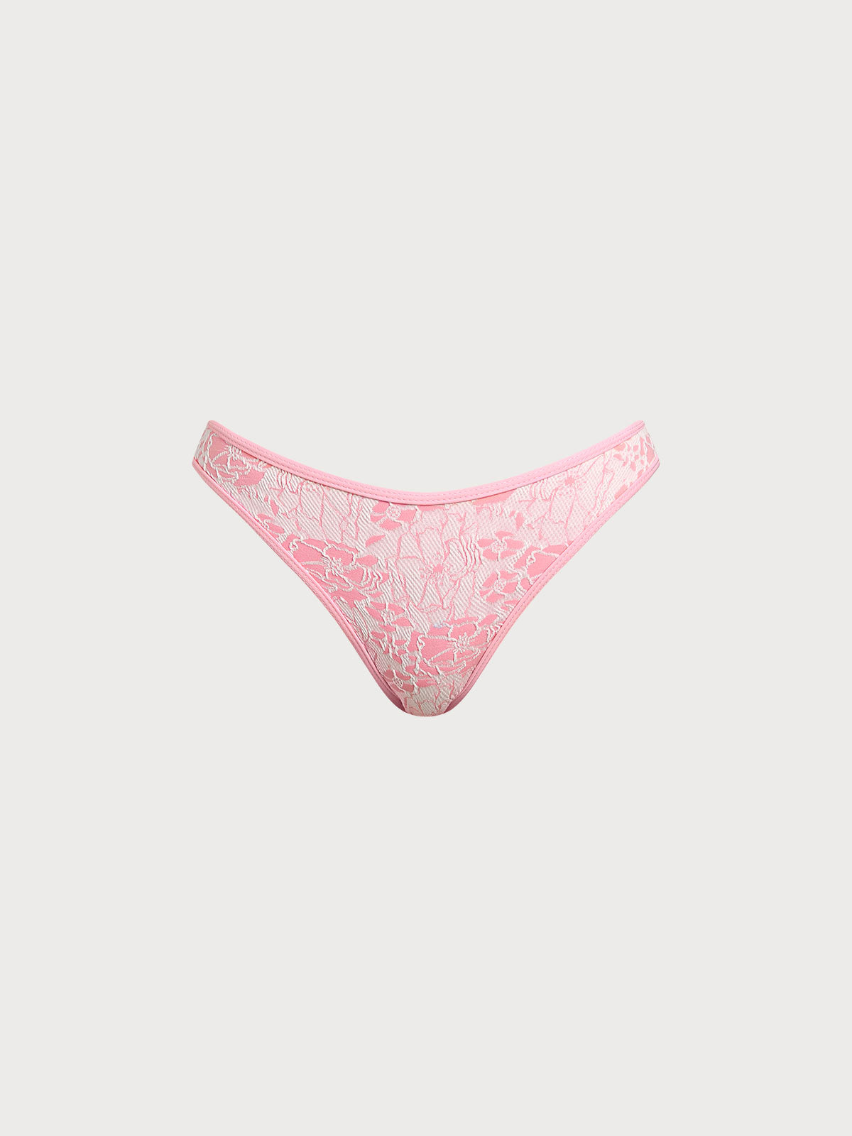 Women Knitted Nylon blended Bikini Bottoms Pink Sustainable Bikinis - BERLOOK