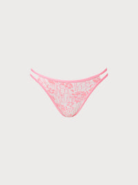Women Knitted Nylon blended Bikini Bottoms Pink Sustainable Bikinis - BERLOOK