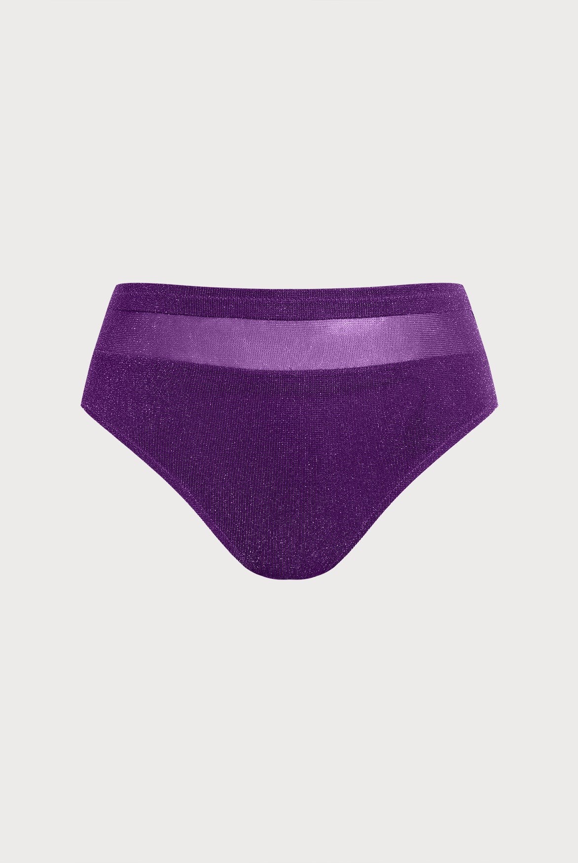 Women Knitted Nylon blended Bikini Bottoms Purple Sustainable Plus Size Bikinis - BERLOOK