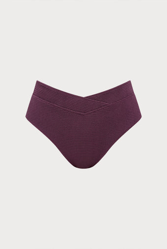 Women Knitted Nylon blended Bikini Bottoms Purple Sustainable Plus Size Tankinis - BERLOOK