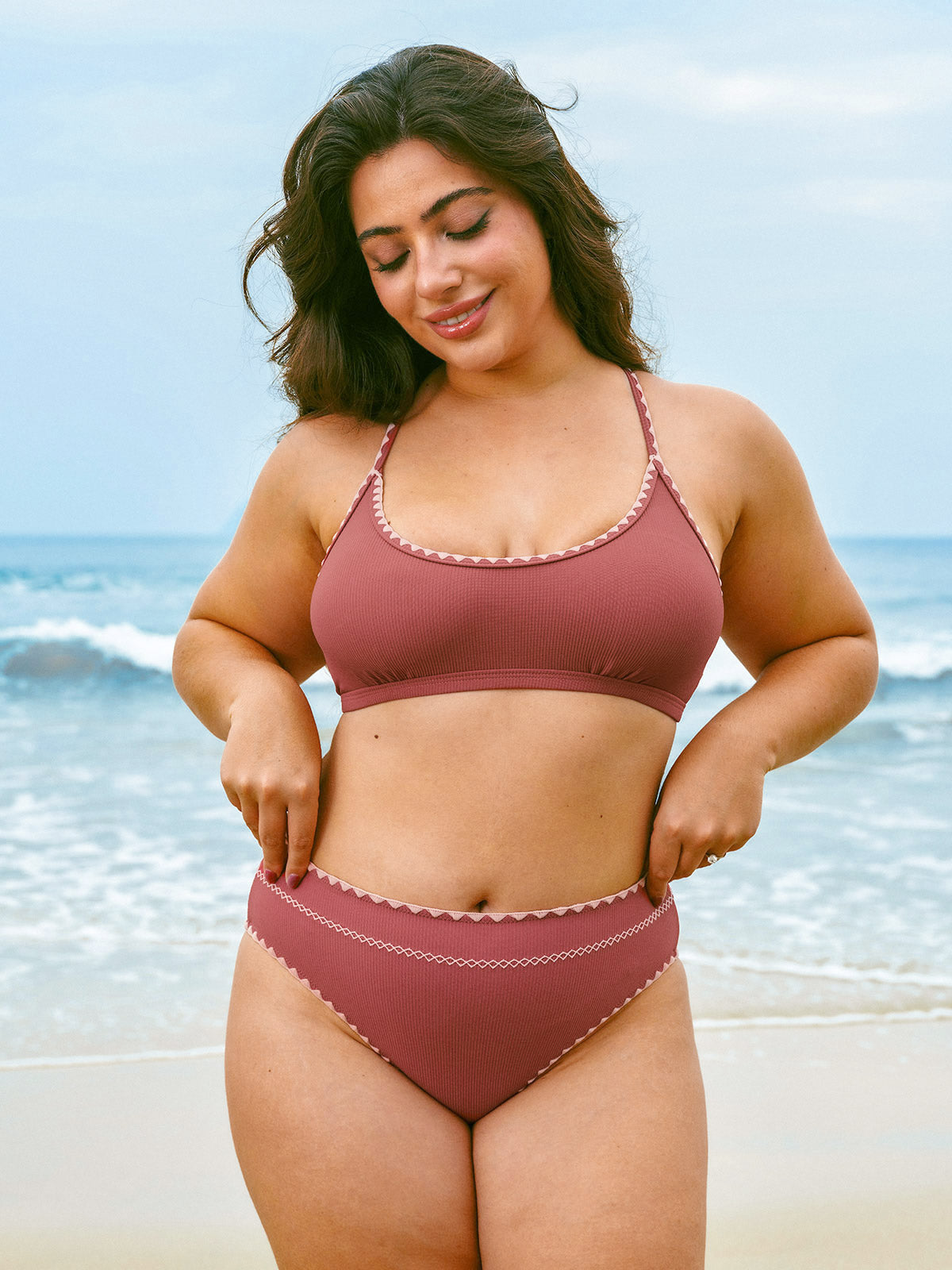 Women Knitted Nylon blended Bikini Bottoms Sustainable Bikinis - BERLOOK