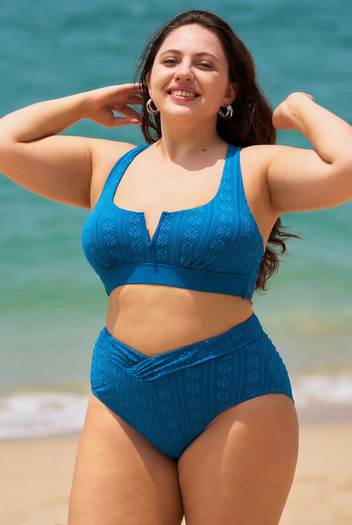 Women Knitted Nylon blended Bikini Bottoms Sustainable Plus Size Bikinis - BERLOOK