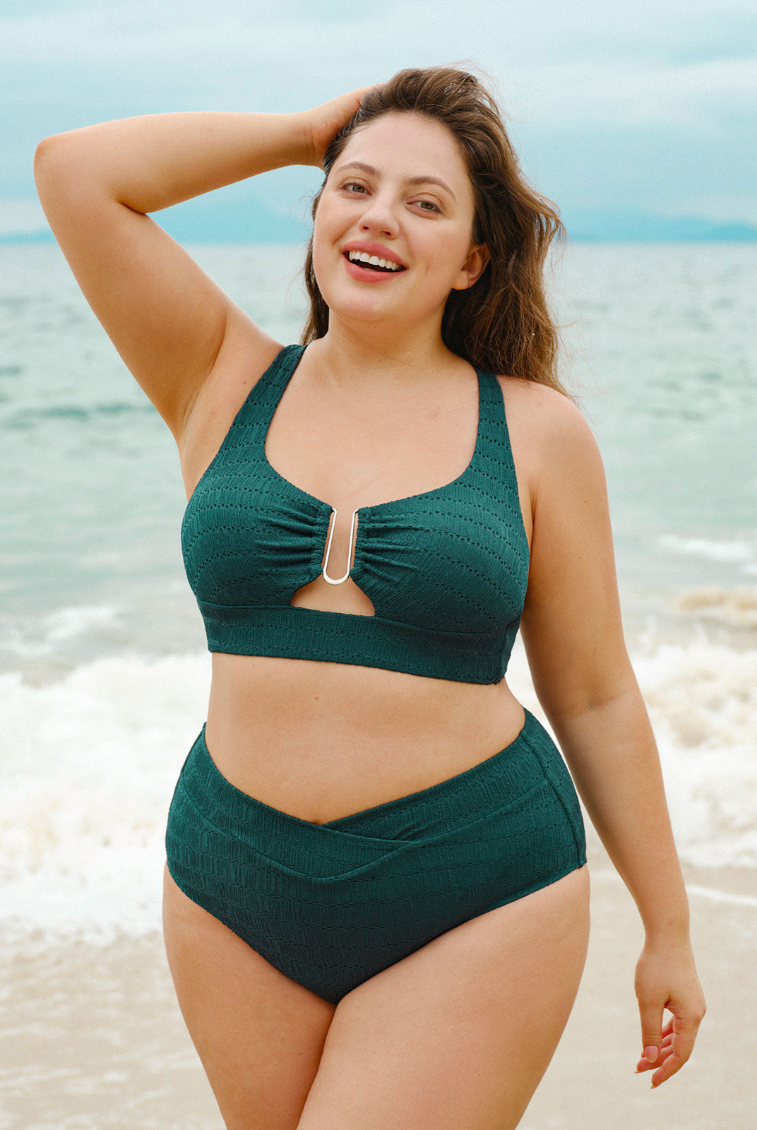 Women Knitted Nylon blended Bikini Bottoms Sustainable Plus Size Bikinis - BERLOOK