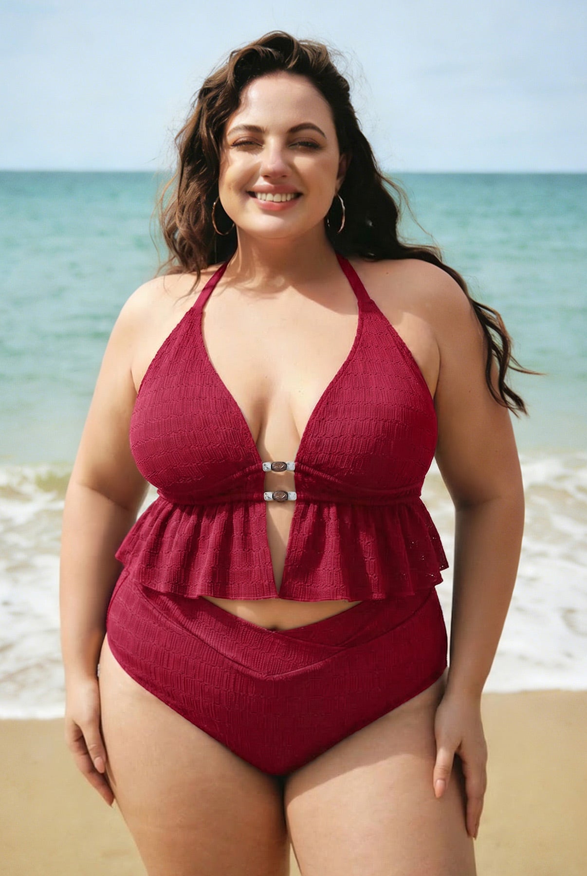 Women Knitted Nylon blended Bikini Bottoms Sustainable Plus Size Bikinis - BERLOOK