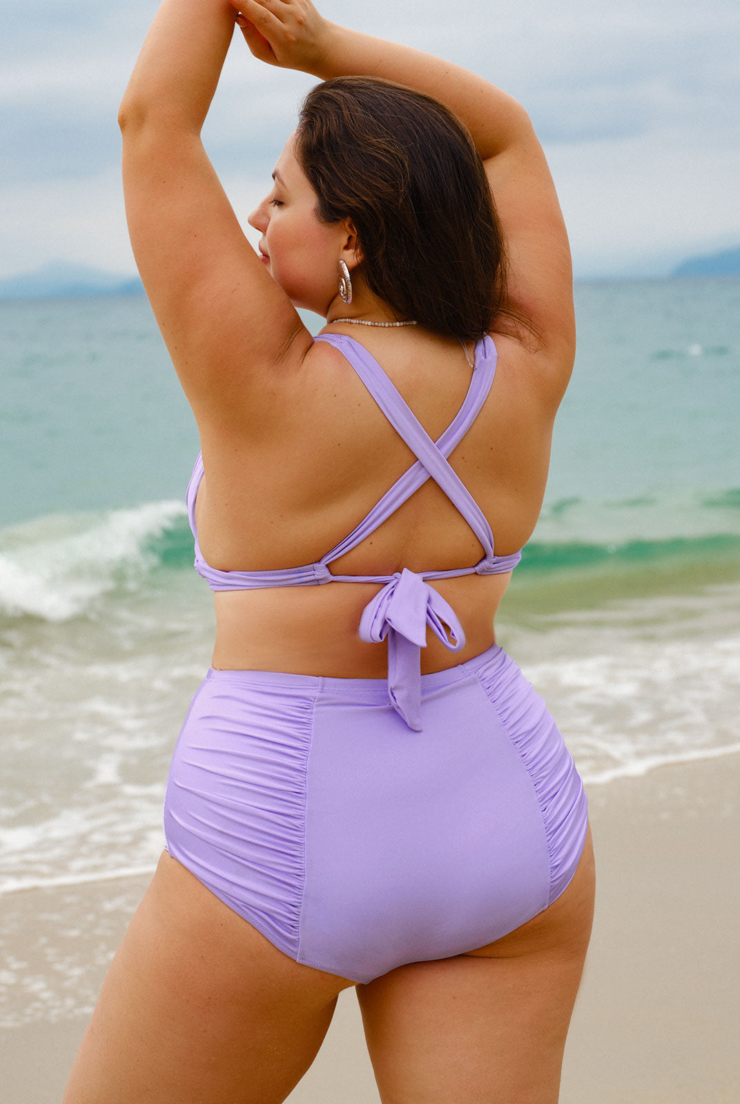 Women Knitted Nylon Blended Bikini Bottoms Sustainable Plus Size Bikinis - BERLOOK