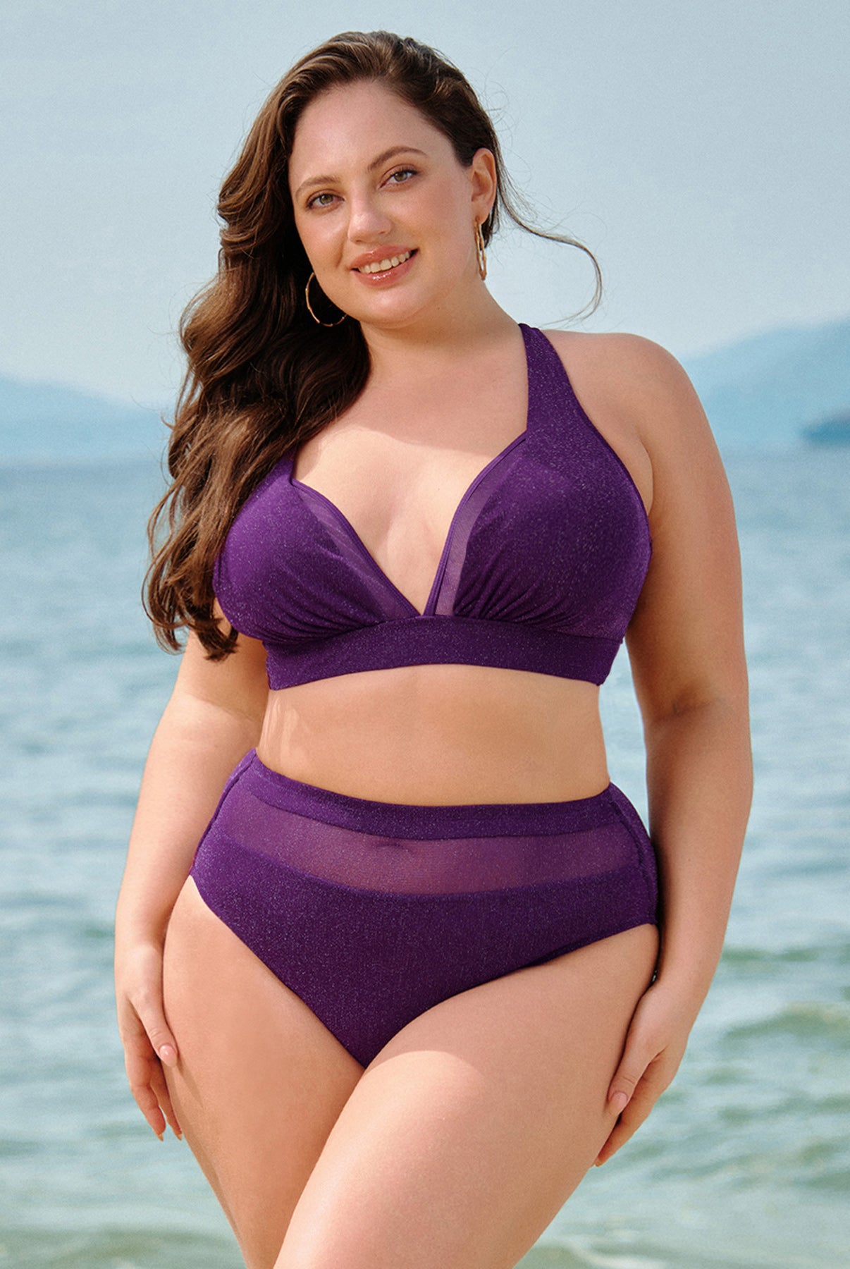 Women Knitted Nylon blended Bikini Bottoms Sustainable Plus Size Bikinis - BERLOOK