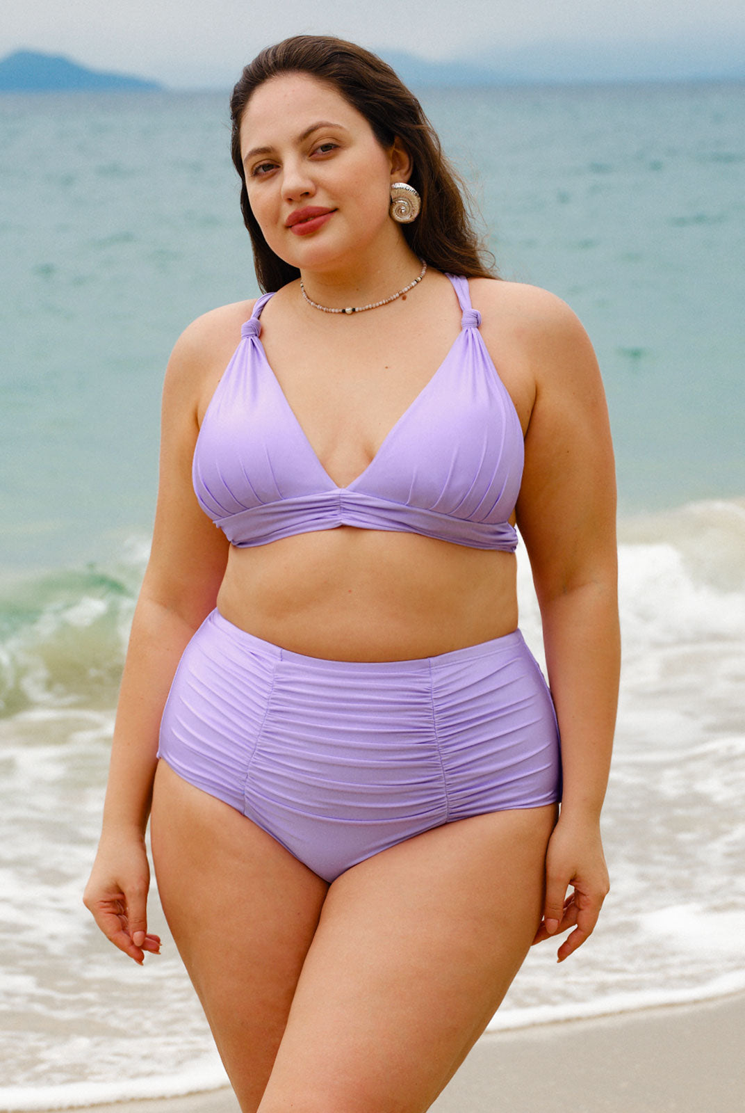 Women Knitted Nylon Blended Bikini Bottoms Sustainable Plus Size Bikinis - BERLOOK