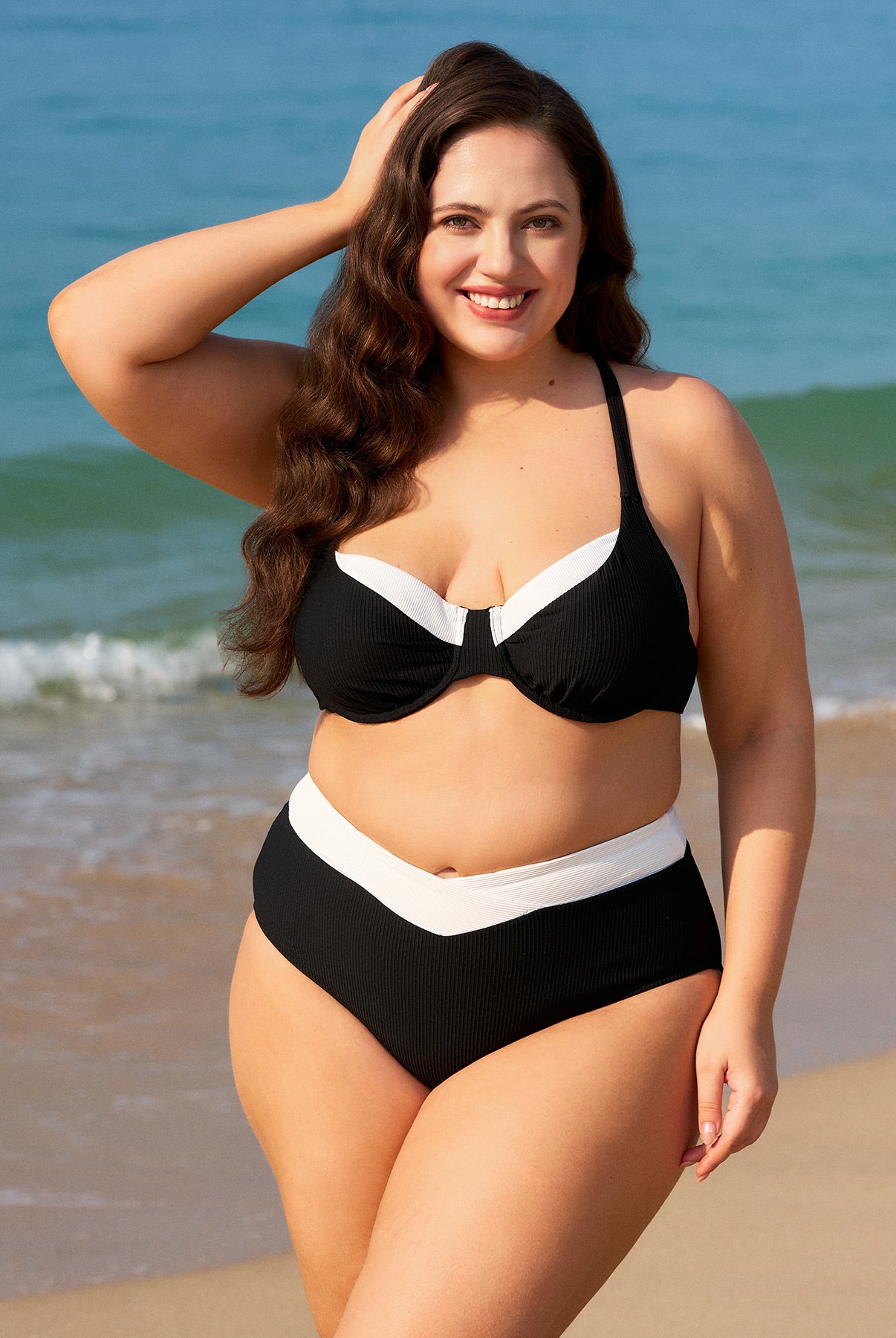 Women Knitted Nylon blended Bikini Bottoms Sustainable Plus Size Bikinis - BERLOOK