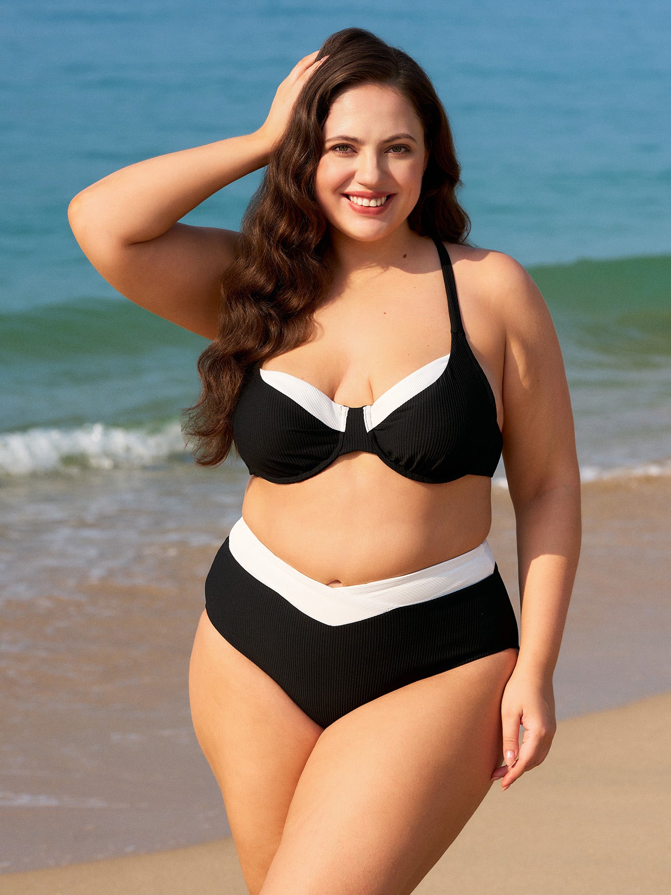 Women Knitted Nylon blended Bikini Bottoms Sustainable Plus Size Bikinis - BERLOOK