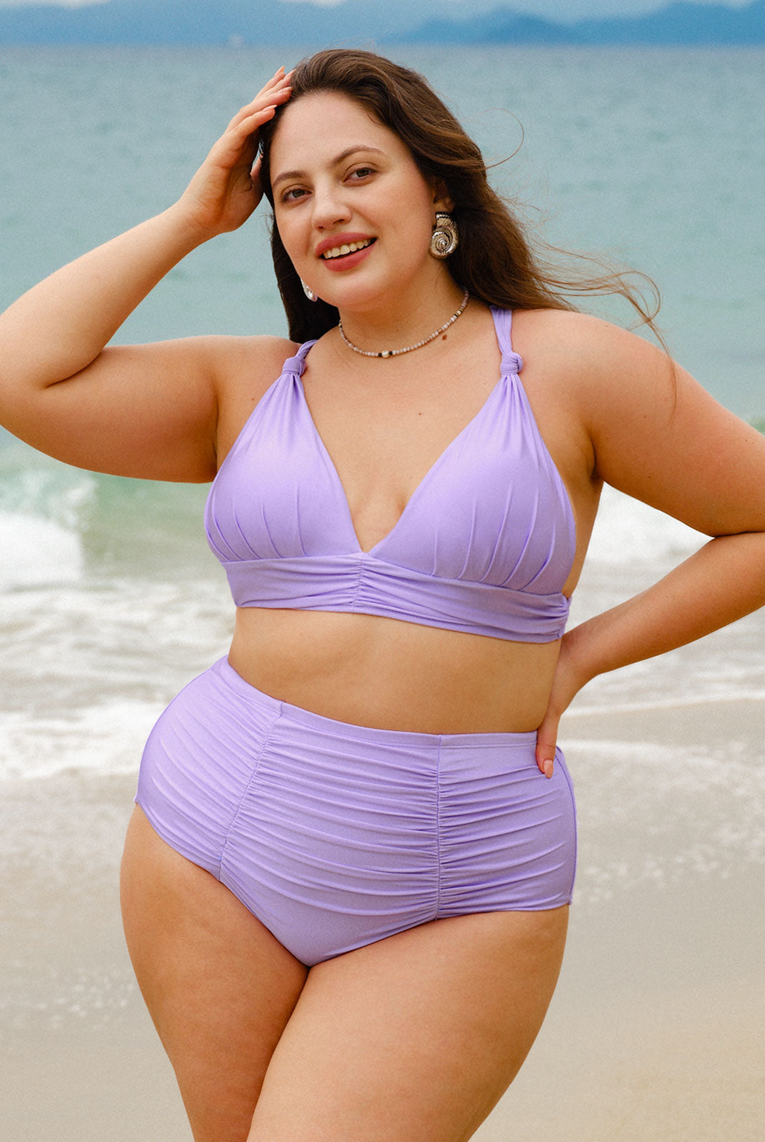 Women Knitted Nylon Blended Bikini Bottoms Sustainable Plus Size Bikinis - BERLOOK