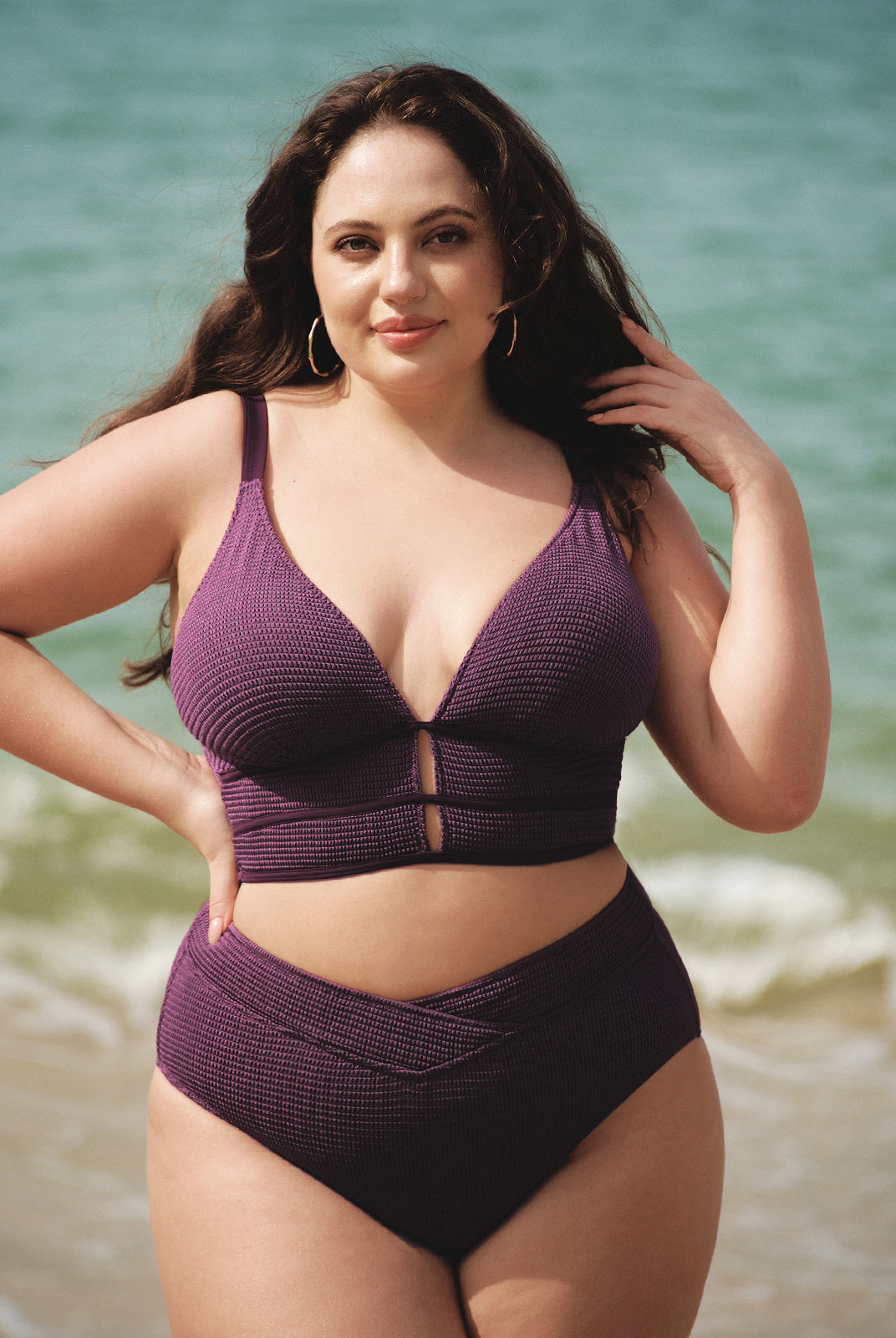 Women Knitted Nylon blended Bikini Bottoms Sustainable Plus Size Tankinis - BERLOOK