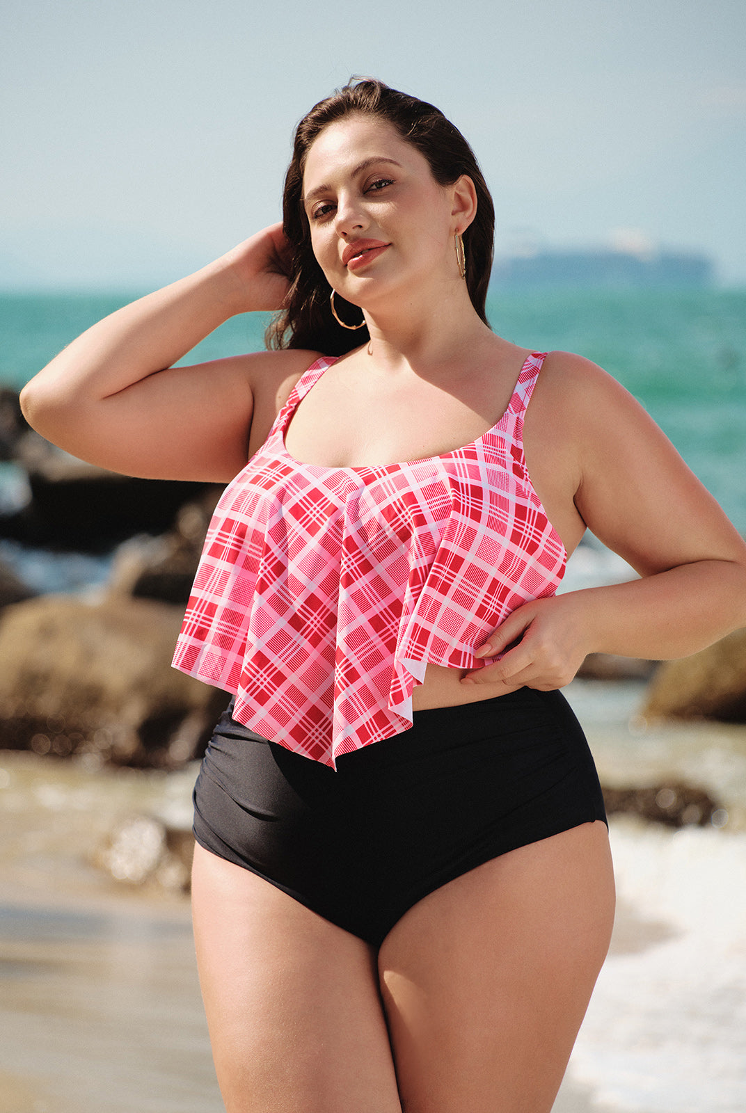 Women Knitted Nylon blended Bikini Bottoms Sustainable Plus Size Tankinis - BERLOOK