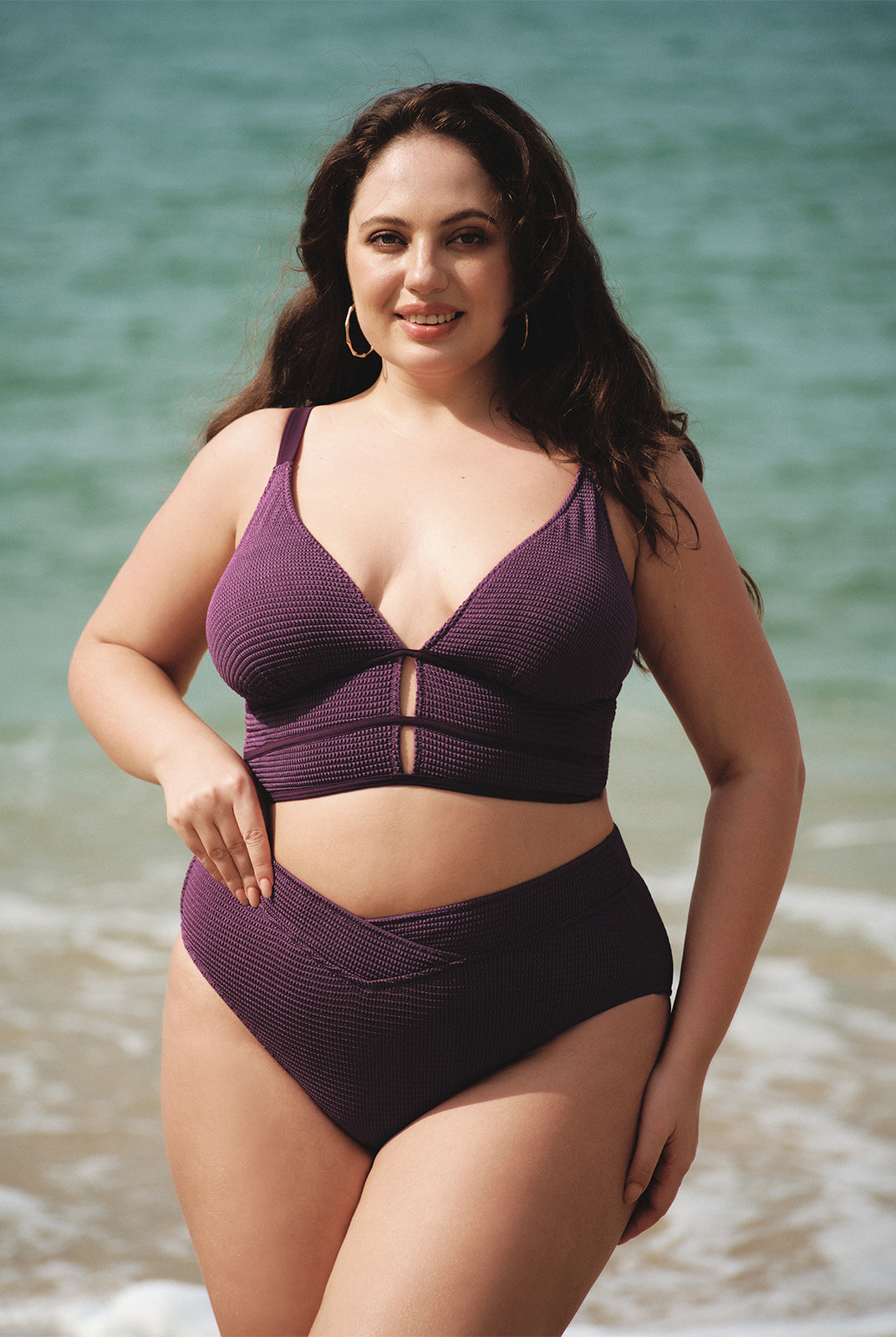 Women Knitted Nylon blended Bikini Bottoms Sustainable Plus Size Tankinis - BERLOOK