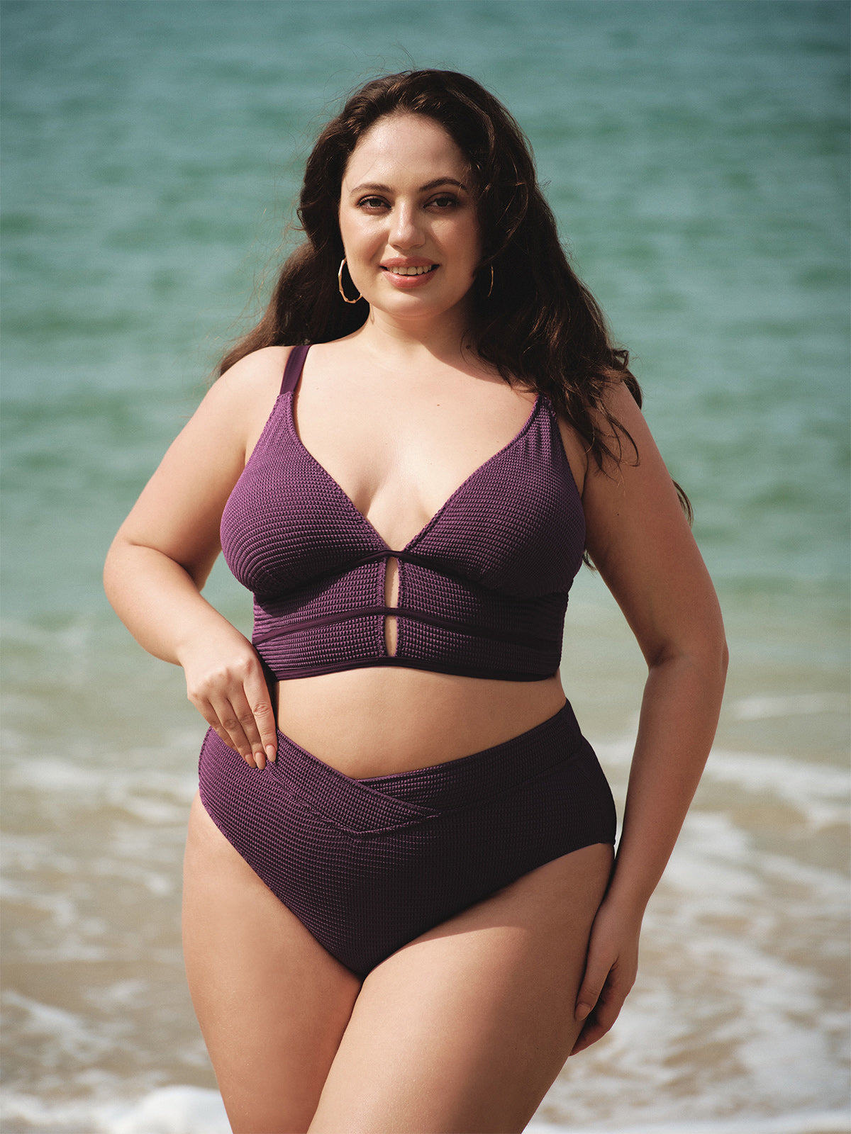 Women Knitted Nylon blended Bikini Bottoms Sustainable Plus Size Tankinis - BERLOOK