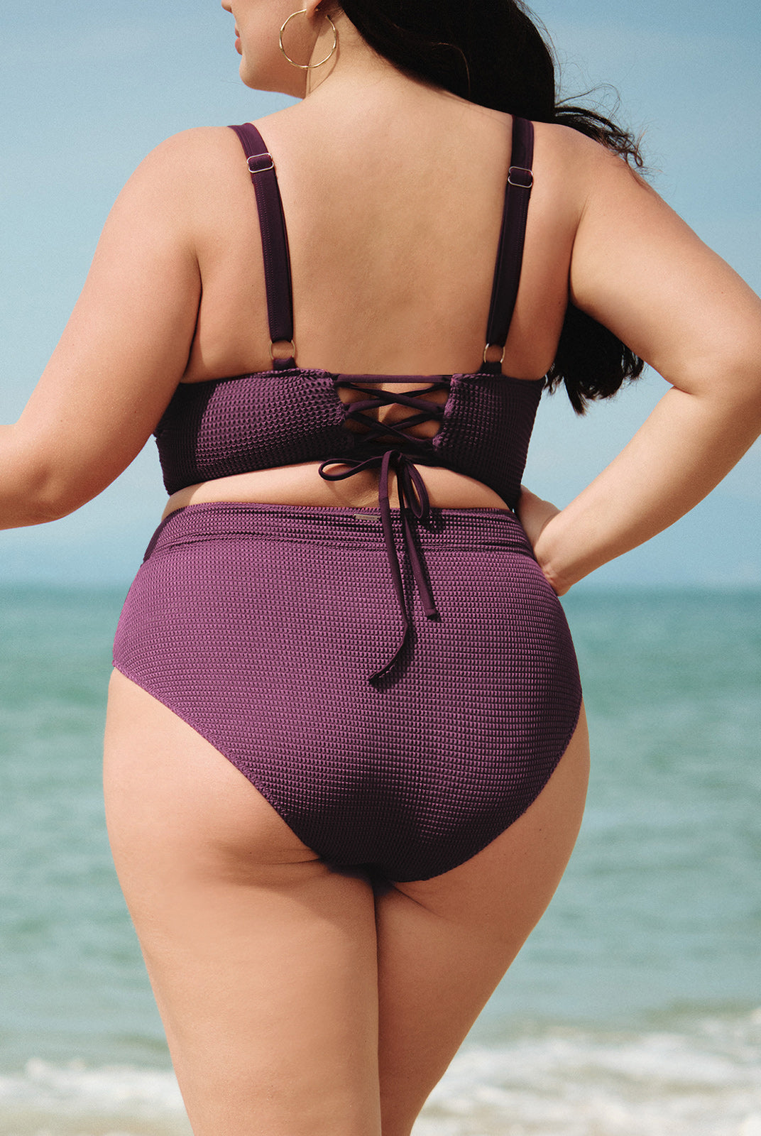 Women Knitted Nylon blended Bikini Bottoms Sustainable Plus Size Tankinis - BERLOOK
