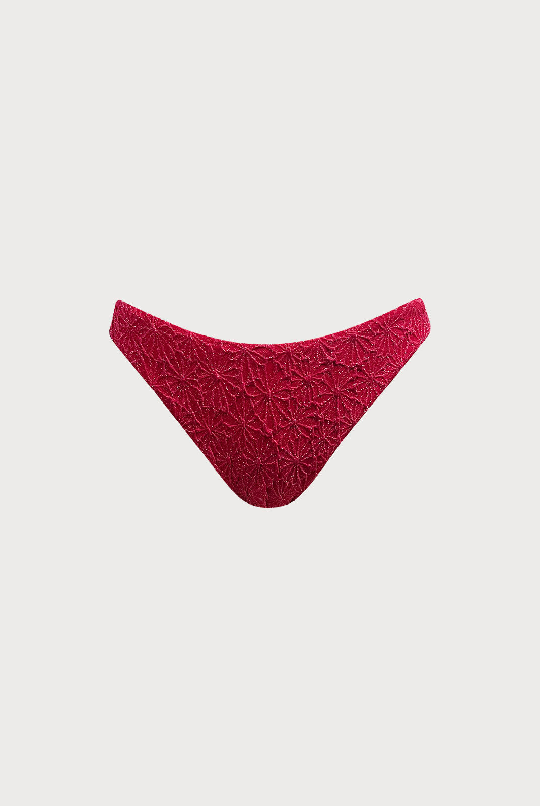 Women Knitted Nylon blended Bikini Bottoms Wine Red Sustainable Bikinis - BERLOOK