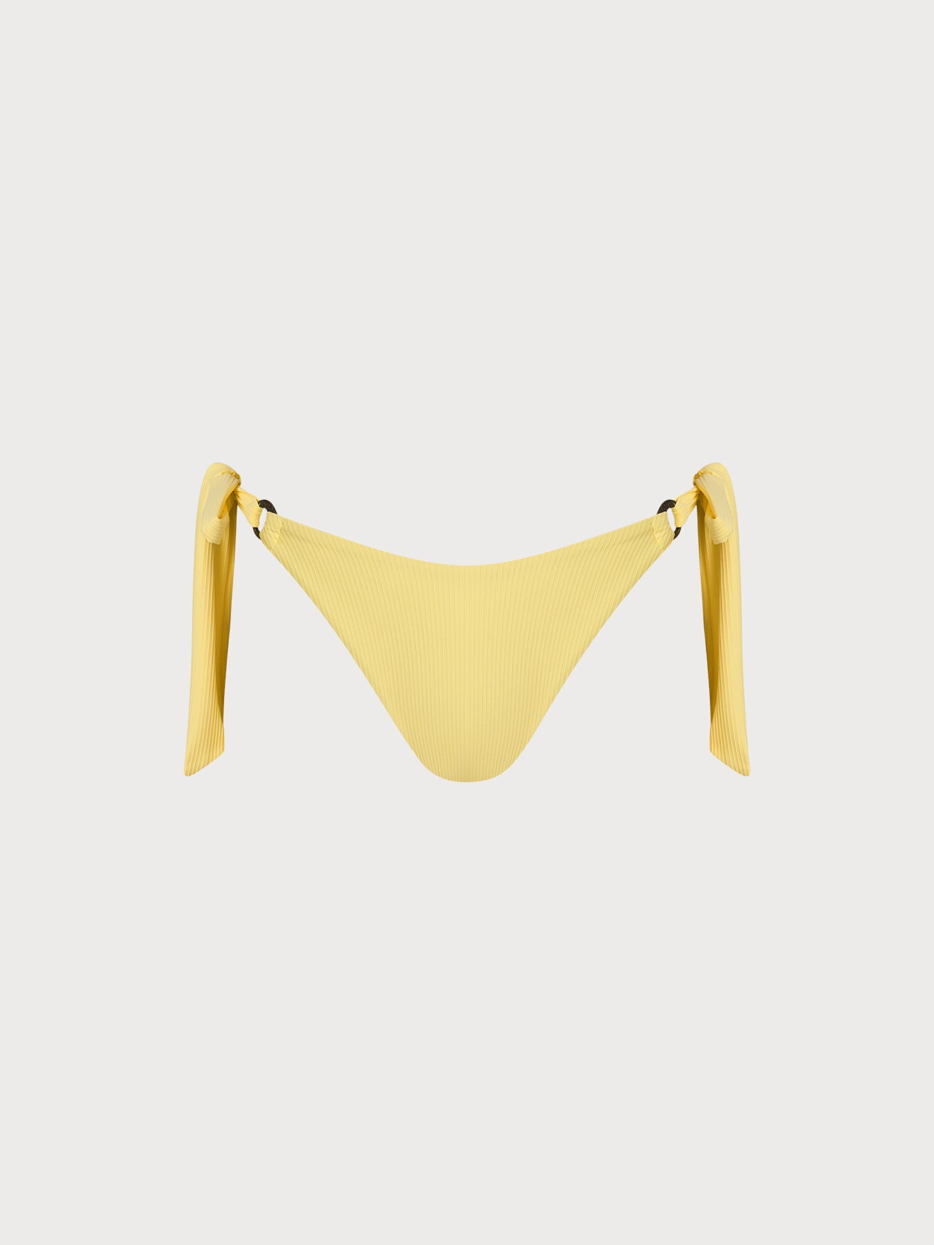 Women Knitted Nylon blended Bikini Bottoms Yellow Sustainable Bikinis - BERLOOK