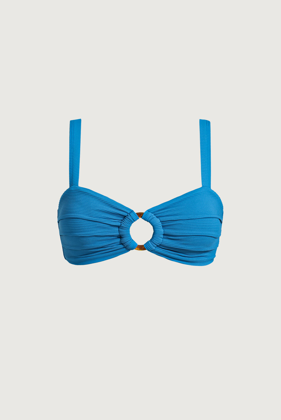 Women Knitted Nylon blended Bikini Tops Blue Sustainable Bikinis - BERLOOK