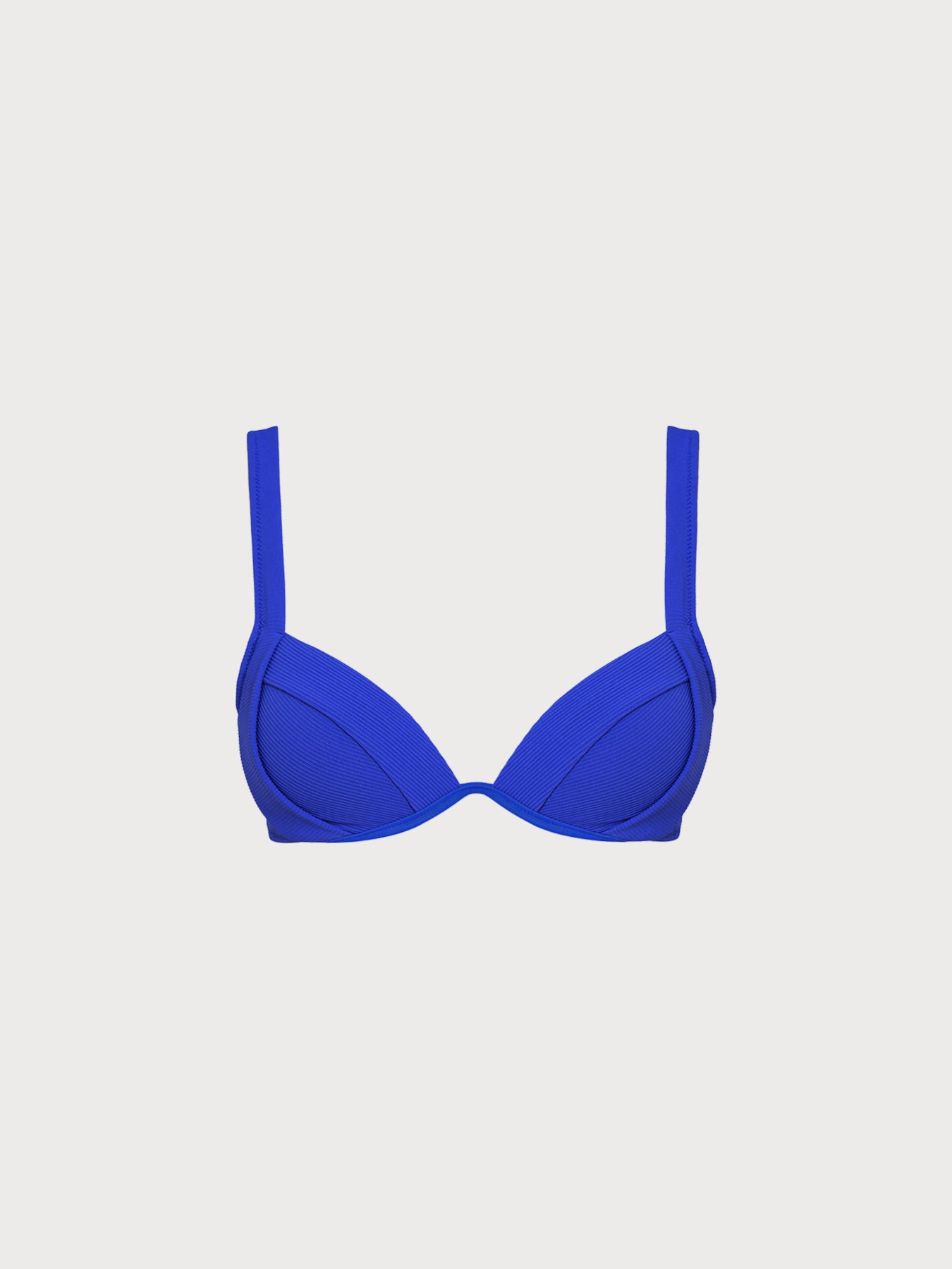 Women Knitted Nylon blended Bikini Tops Blue Sustainable Bikinis - BERLOOK
