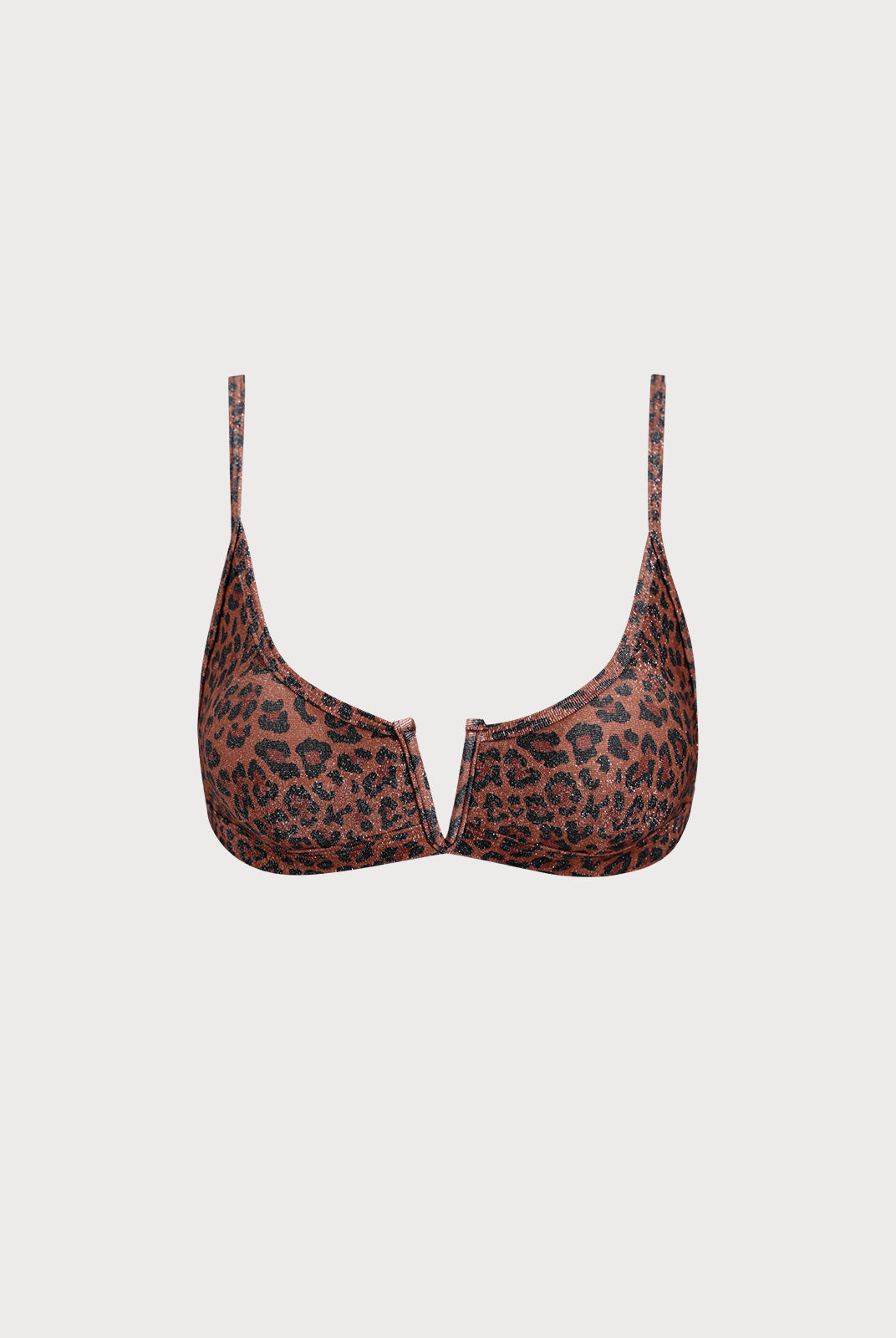 Women Knitted Nylon blended Bikini Tops Dark Coffee Sustainable Bikinis - BERLOOK