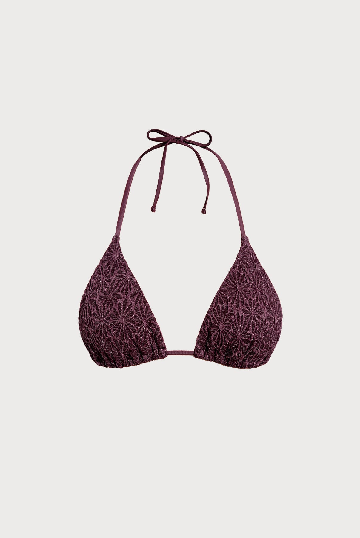 Women Knitted Nylon blended Bikini Tops Dark Coffee Sustainable Bikinis - BERLOOK